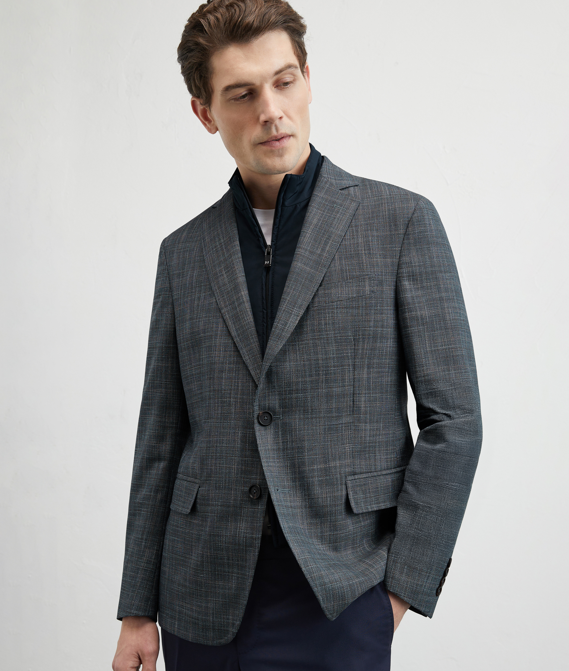 Scooter Jacket In Technical Fabric Blue | Pal Zileri
