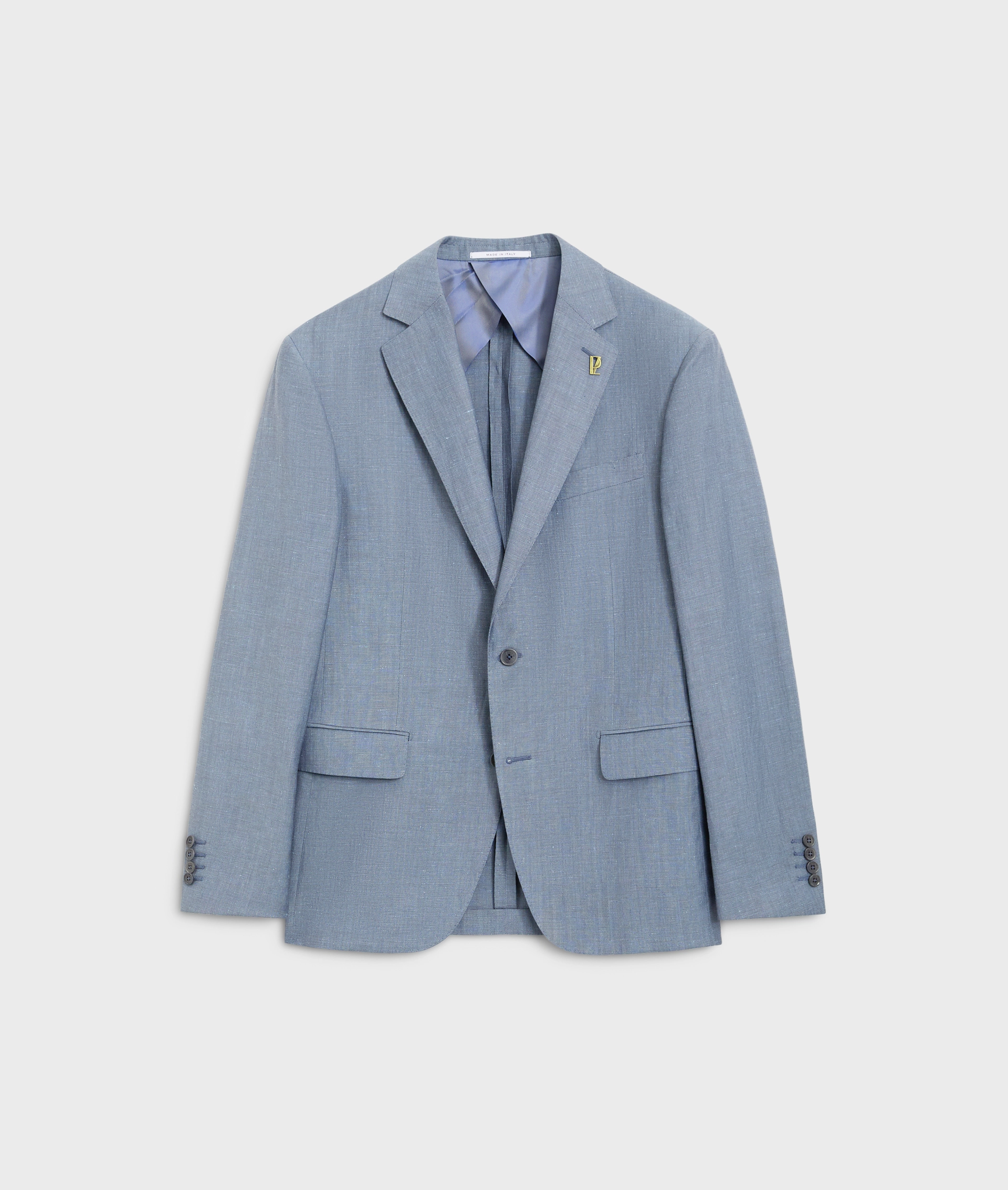 Vicenza Jacket In Wool And Linen Light Blue | Pal Zileri