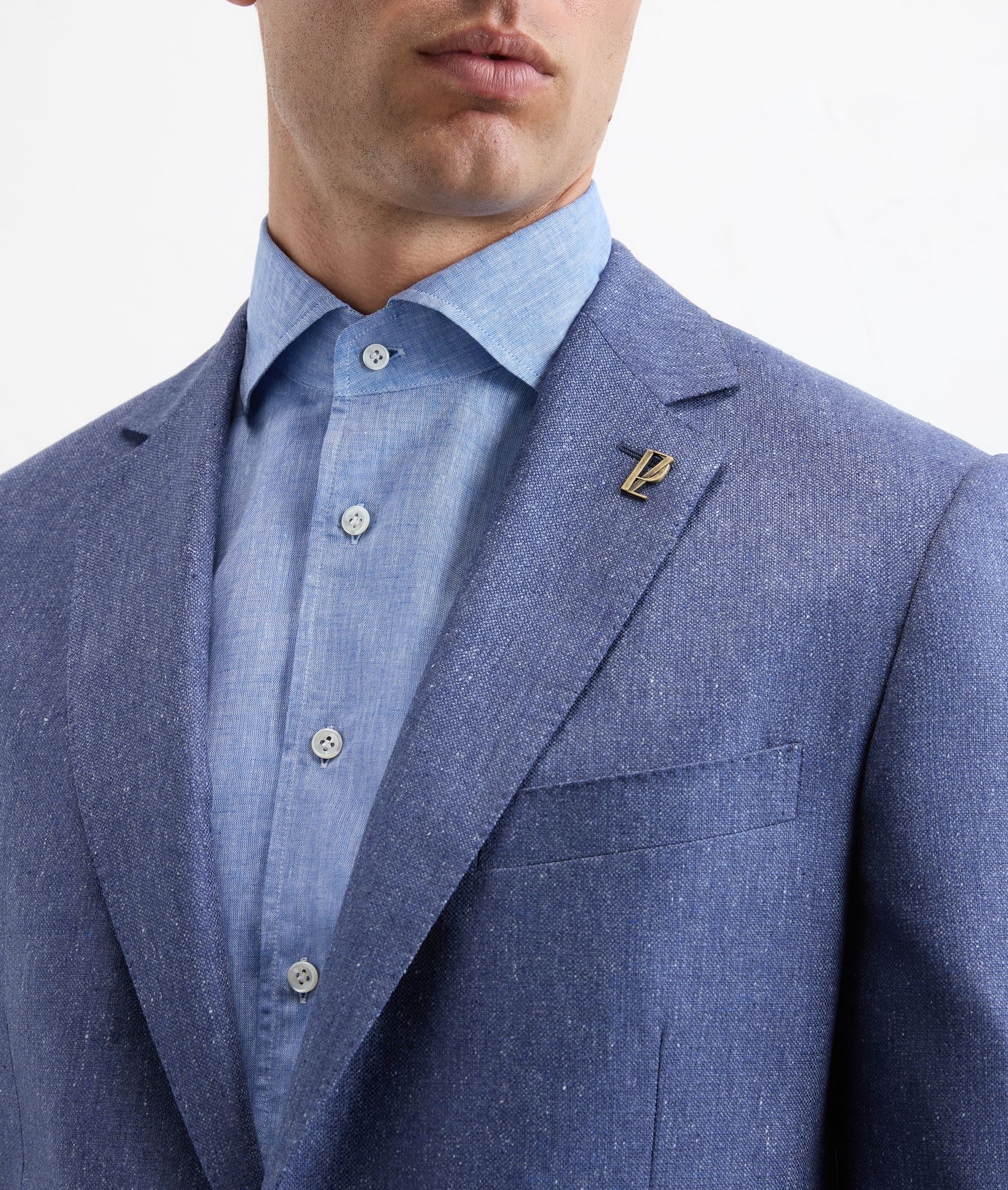 Vicenza jacket in pure silk blue - Pal Zileri | Official Website