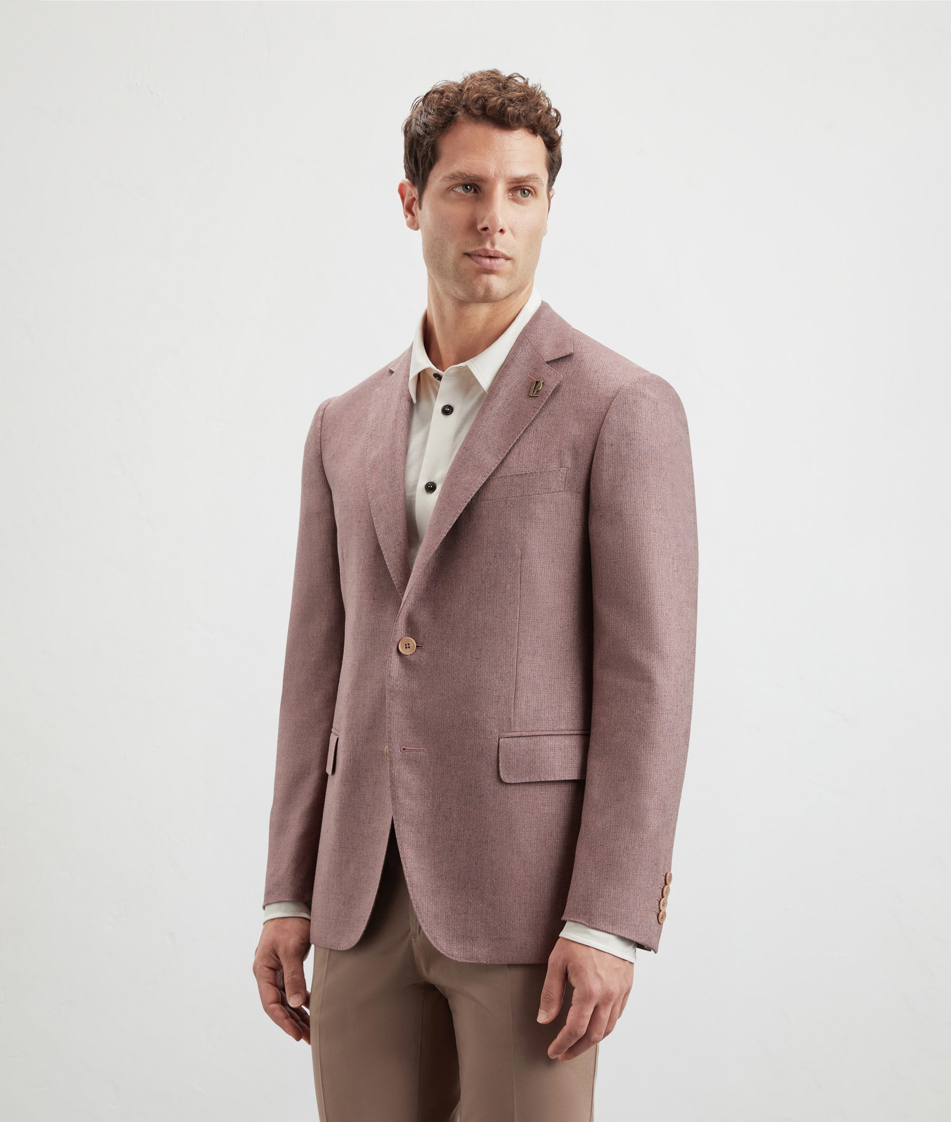 Vicenza Jacket In Pure Silk Pink | Pal Zileri