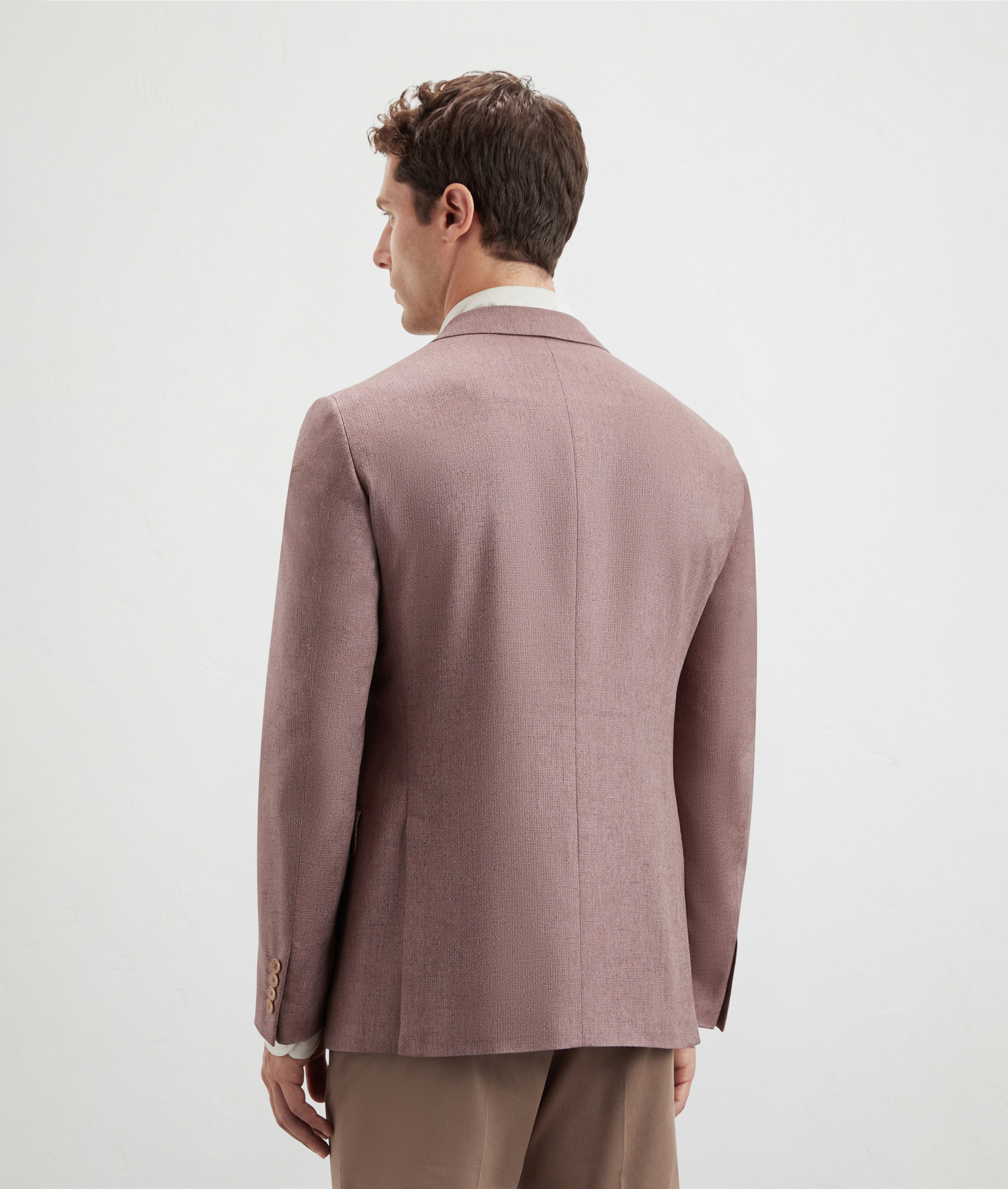 Vicenza Jacket In Pure Silk Pink | Pal Zileri