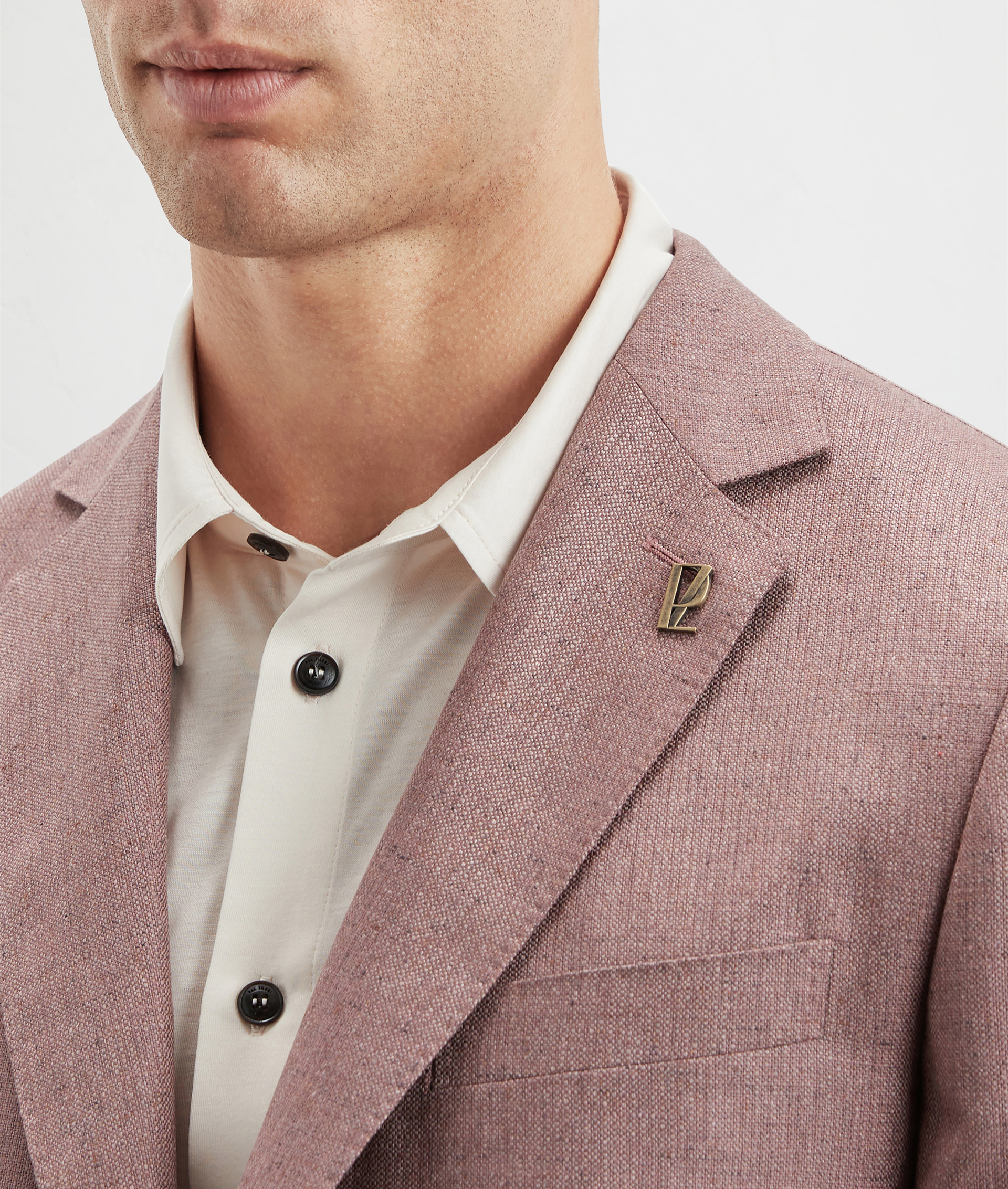 Vicenza Jacket In Pure Silk Pink | Pal Zileri