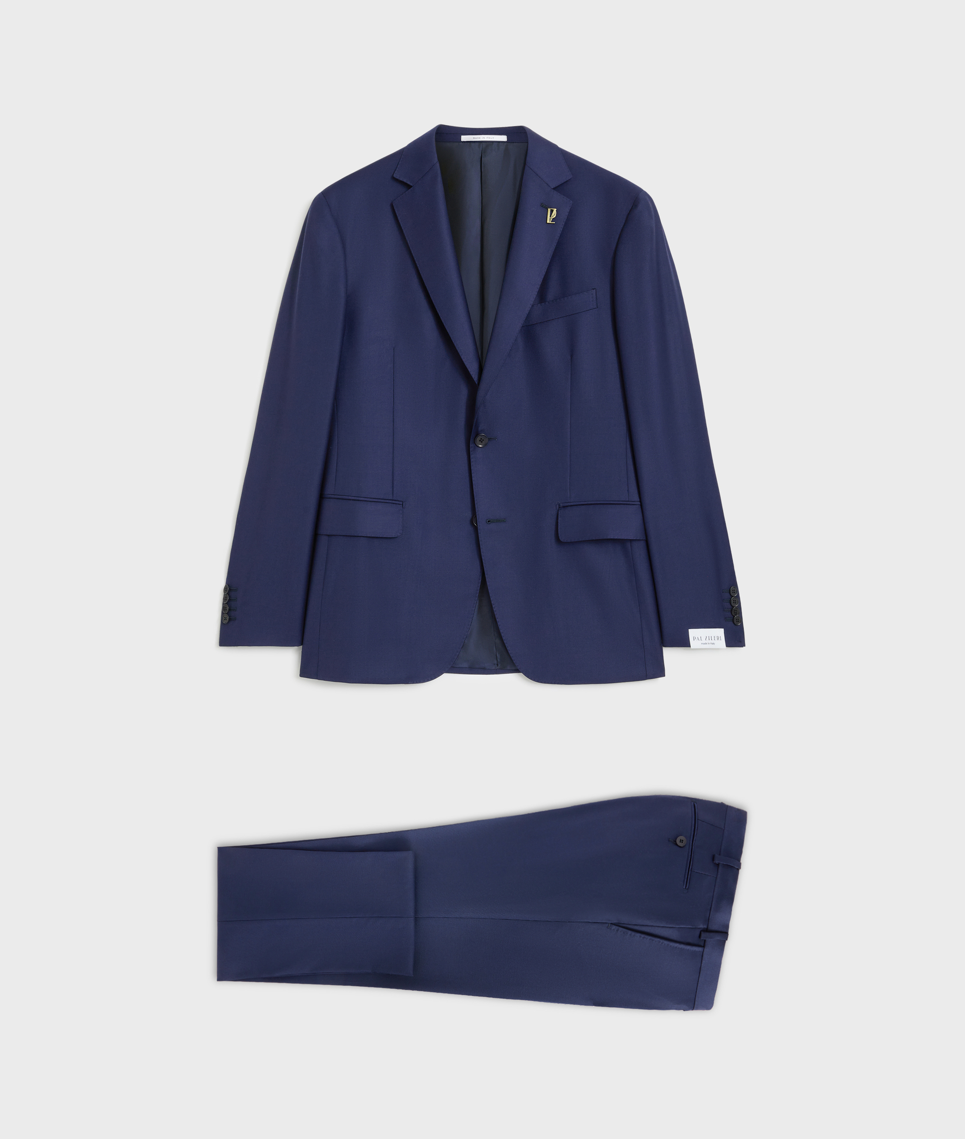 Vicenza Suit In Pure Stretch Wool Blue Navy | Pal Zileri