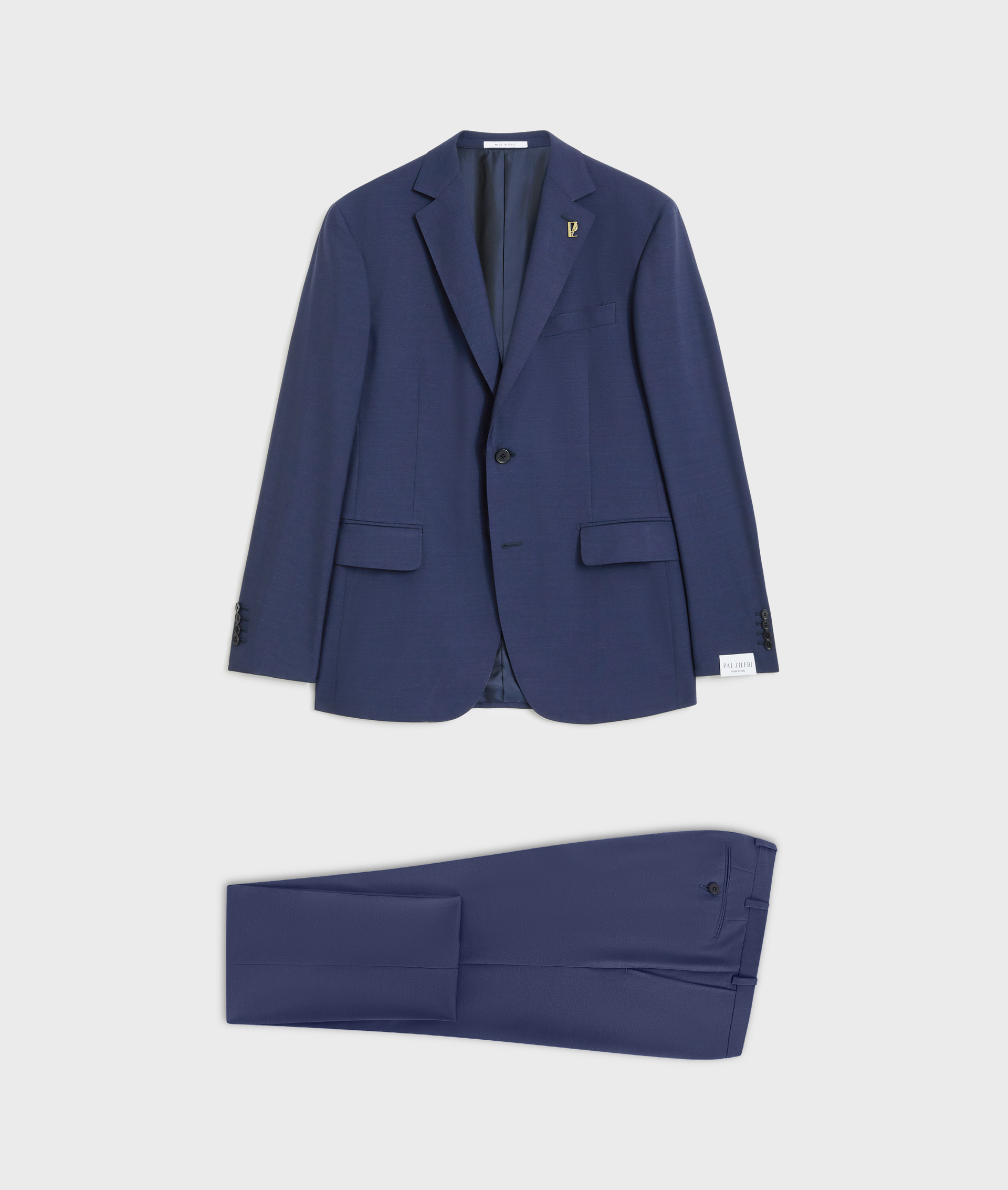 Vicenza Suit In Pure Stretch Wool Blue Navy | Pal Zileri