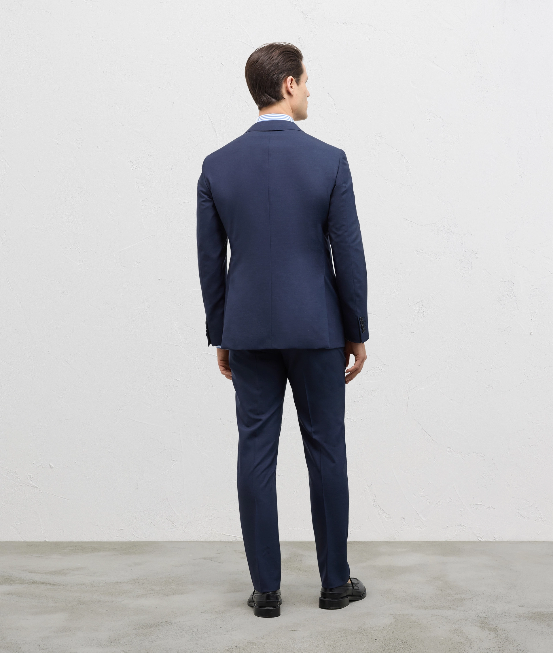 Vicenza Suit In Pure Stretch Wool Blue Navy | Pal Zileri