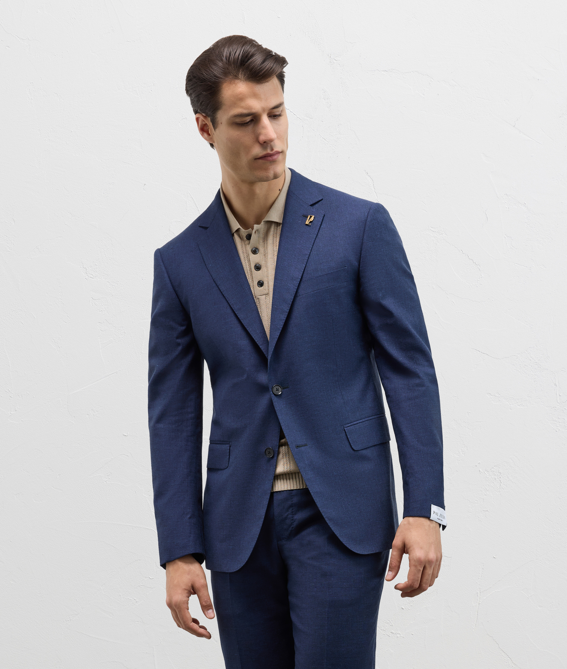 Abito Vicenza In Cotone Lana E Lino Blu Navy | Pal Zileri