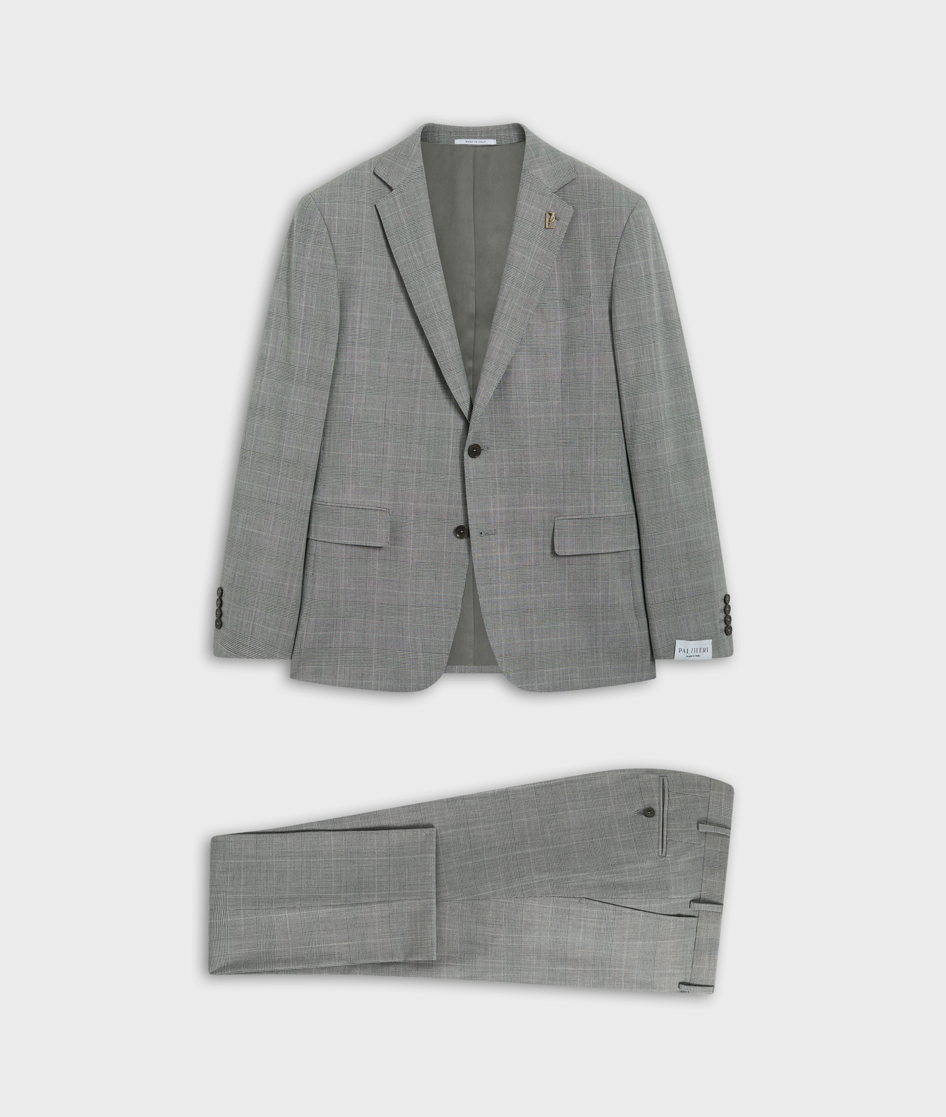 Vicenza Suit In Stretch Wool And Viscose Grey | Pal Zileri