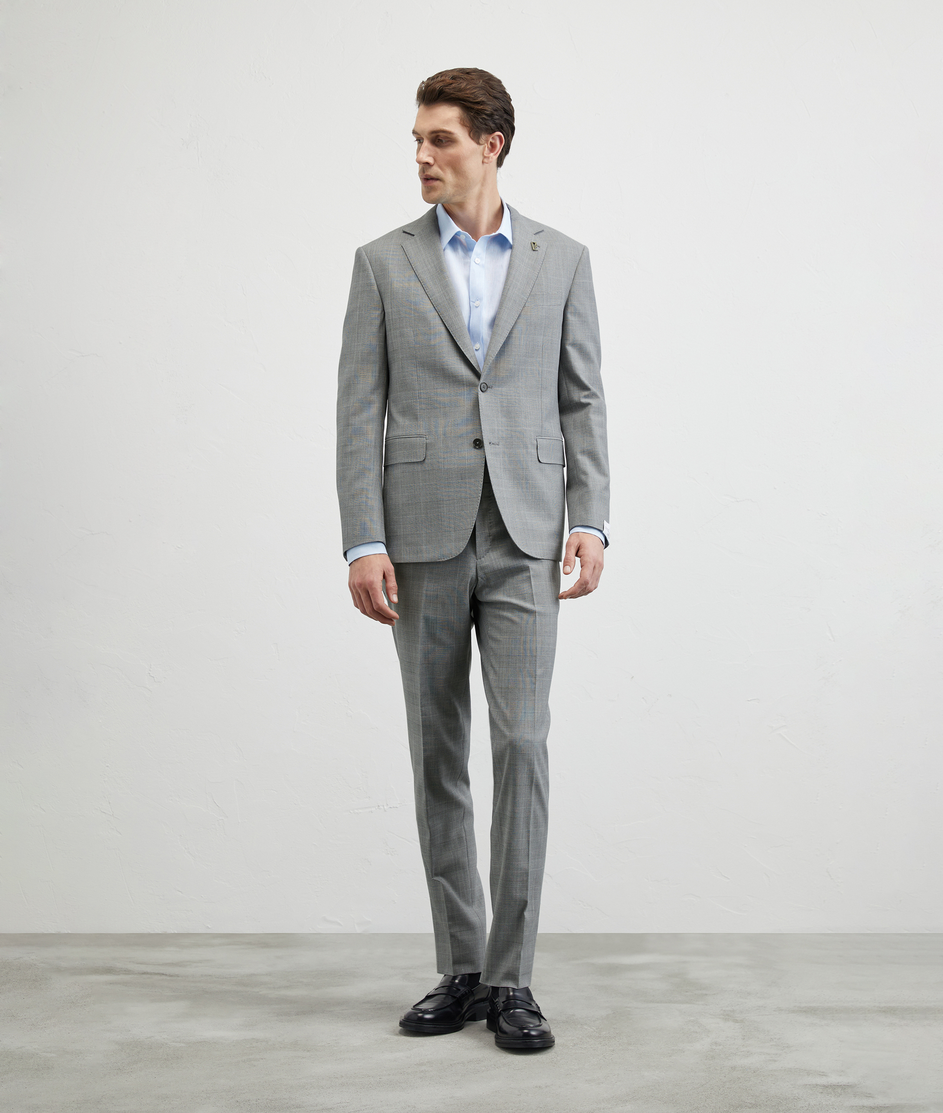 Vicenza Suit In Stretch Wool And Viscose Grey | Pal Zileri