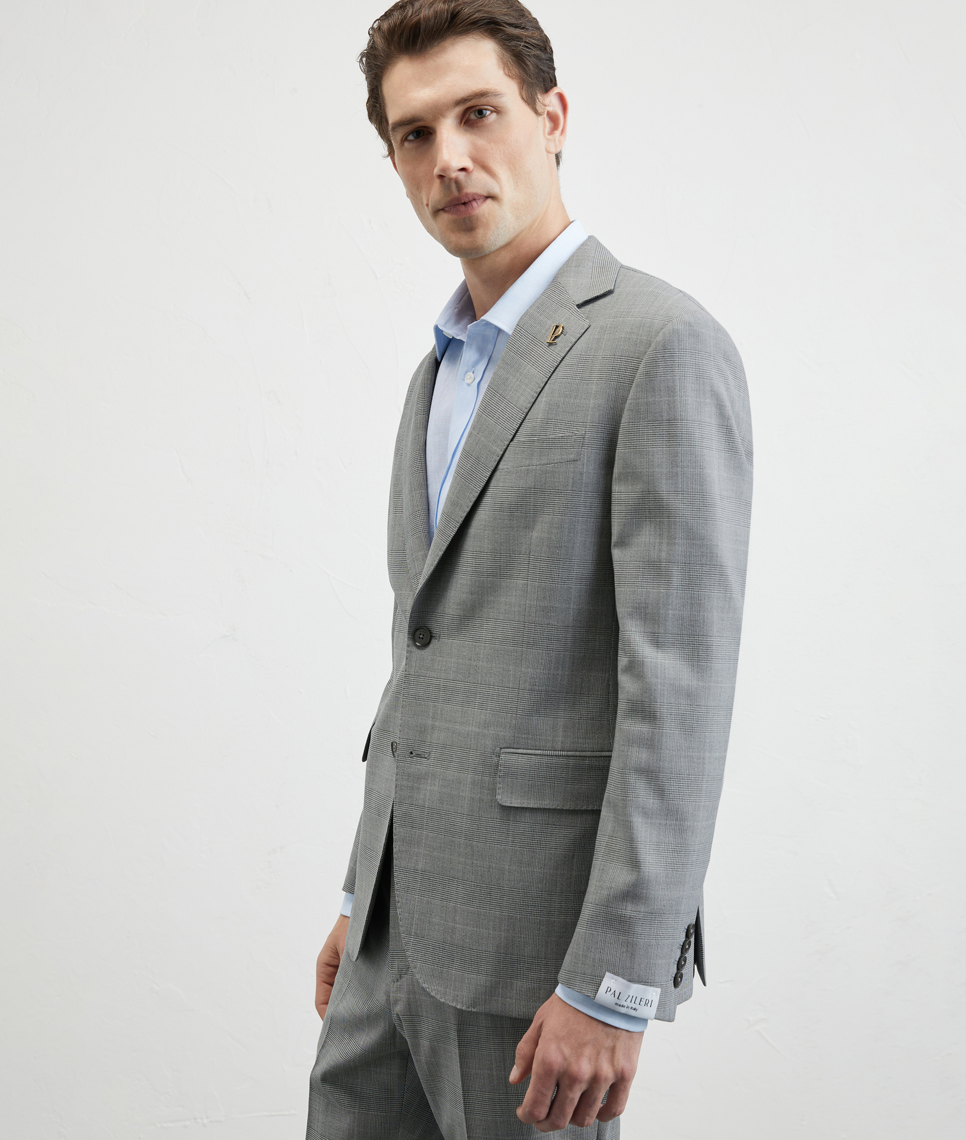 Vicenza Suit In Stretch Wool And Viscose Grey | Pal Zileri