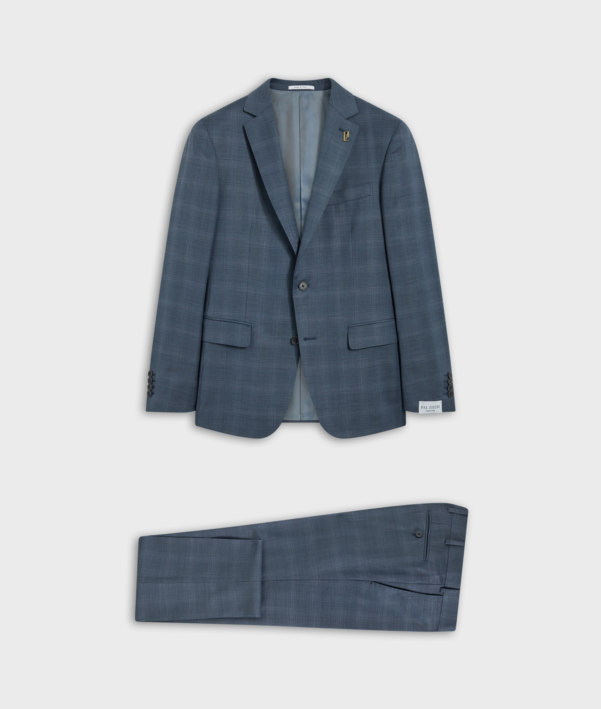Vicenza Suit In Pure Stretch Wool Blue | Pal Zileri