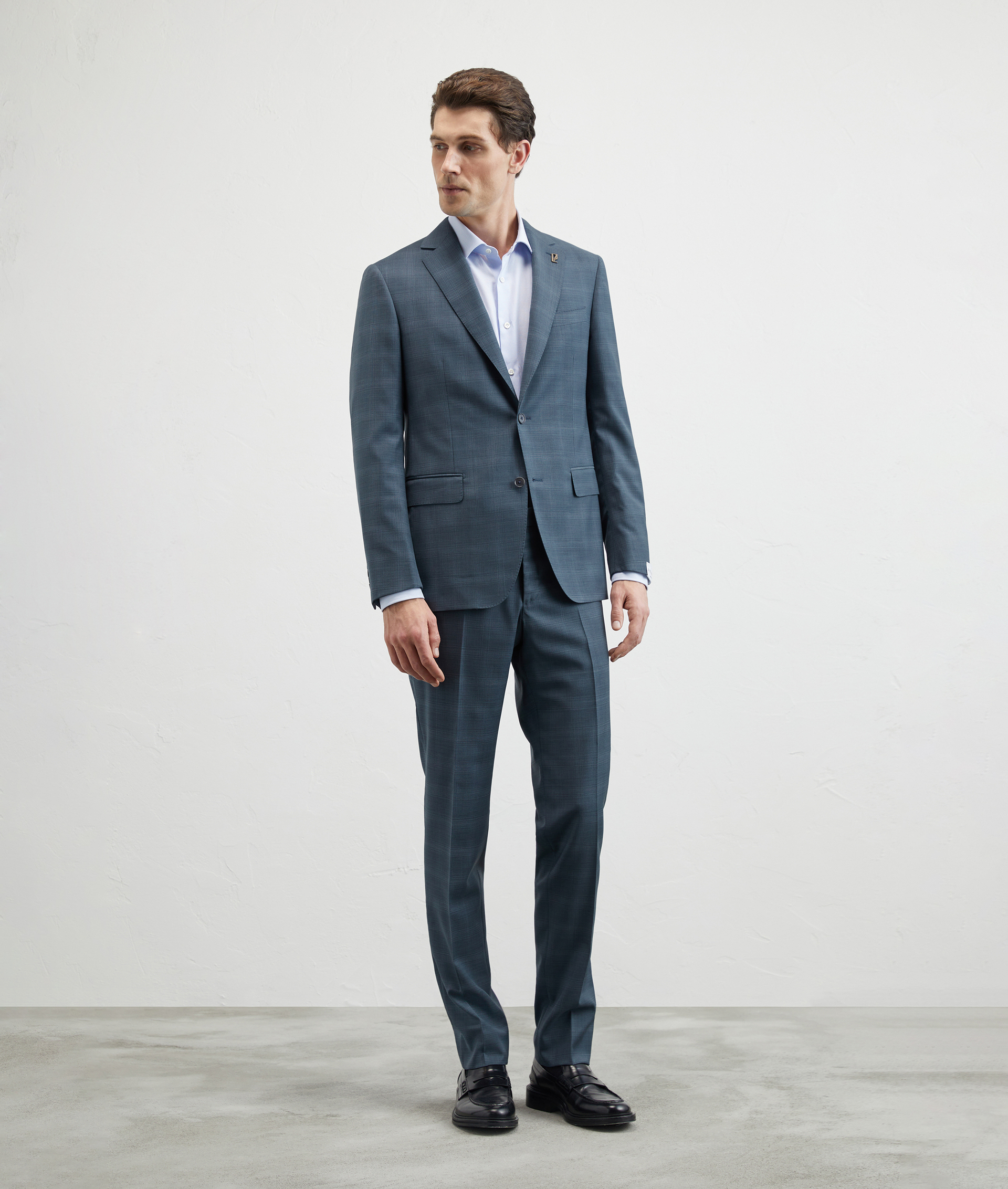 Vicenza Suit In Pure Stretch Wool Blue | Pal Zileri