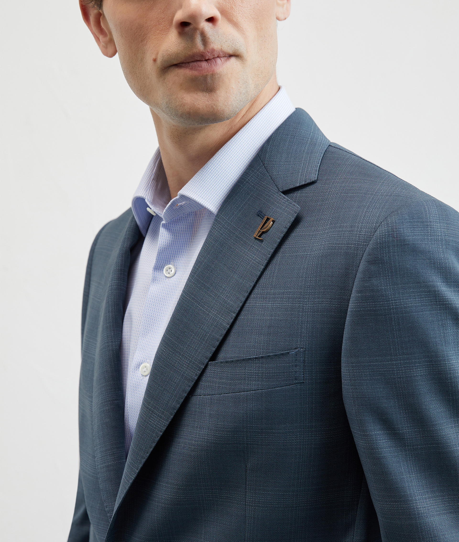 Vicenza Suit In Pure Stretch Wool Blue | Pal Zileri