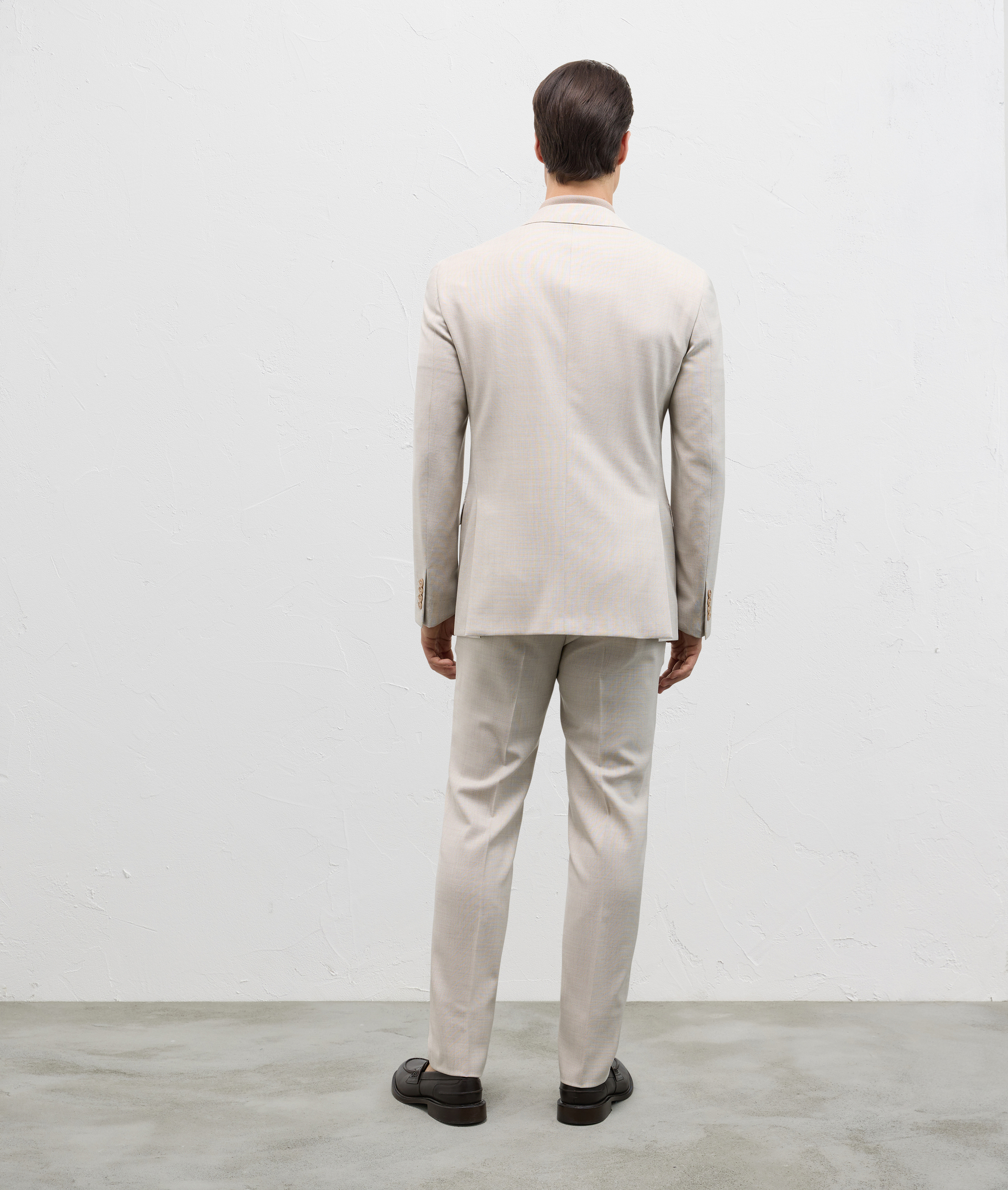 Vicenza Suit In Stretch Wool Super 130'S Natural | Pal Zileri