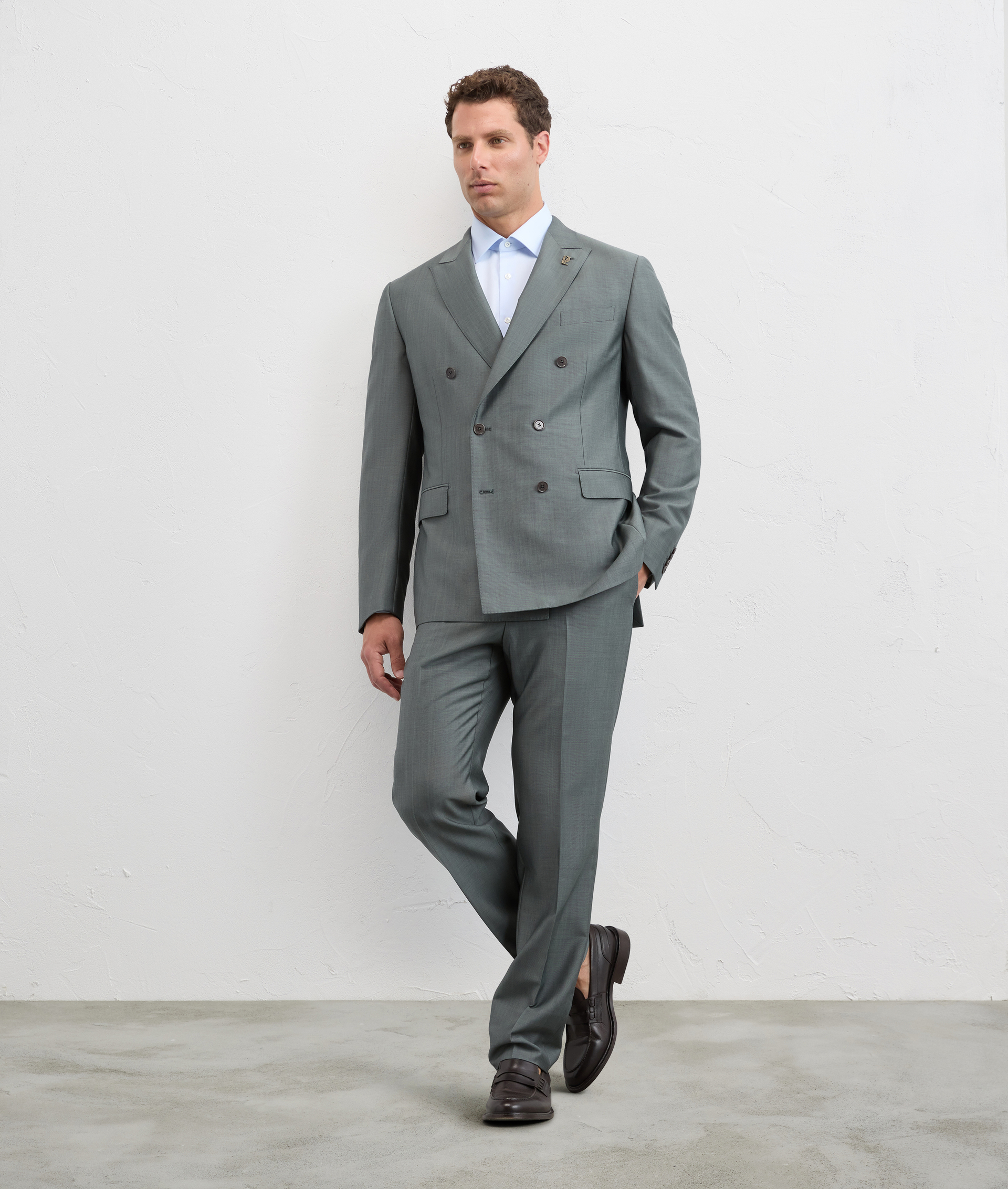 Vicenza suit in mohair and wool green - Suits and Blazers - Pal Zileri | Official Website