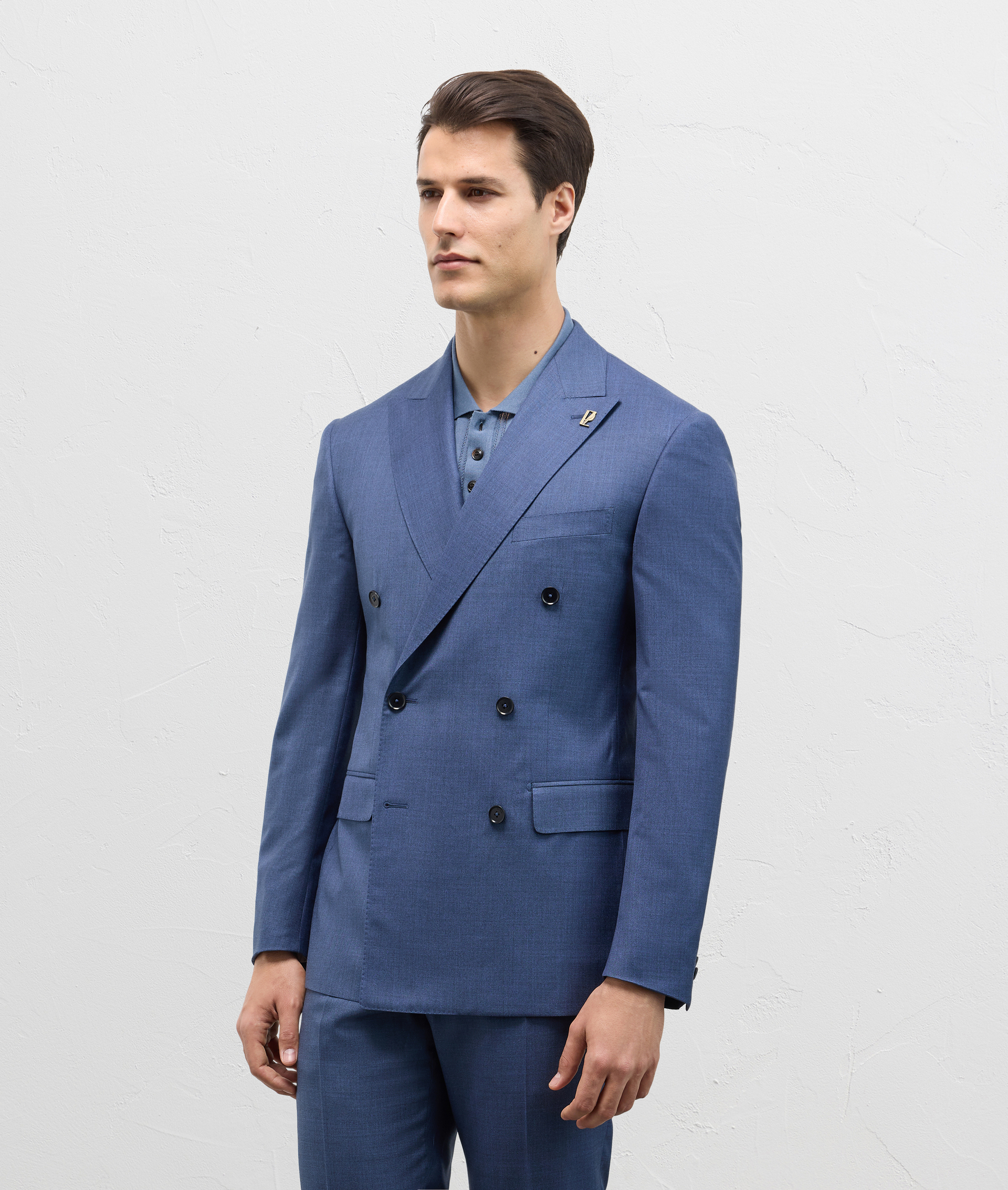 Vicenza Suit In Wool And Silk Blue | Pal Zileri