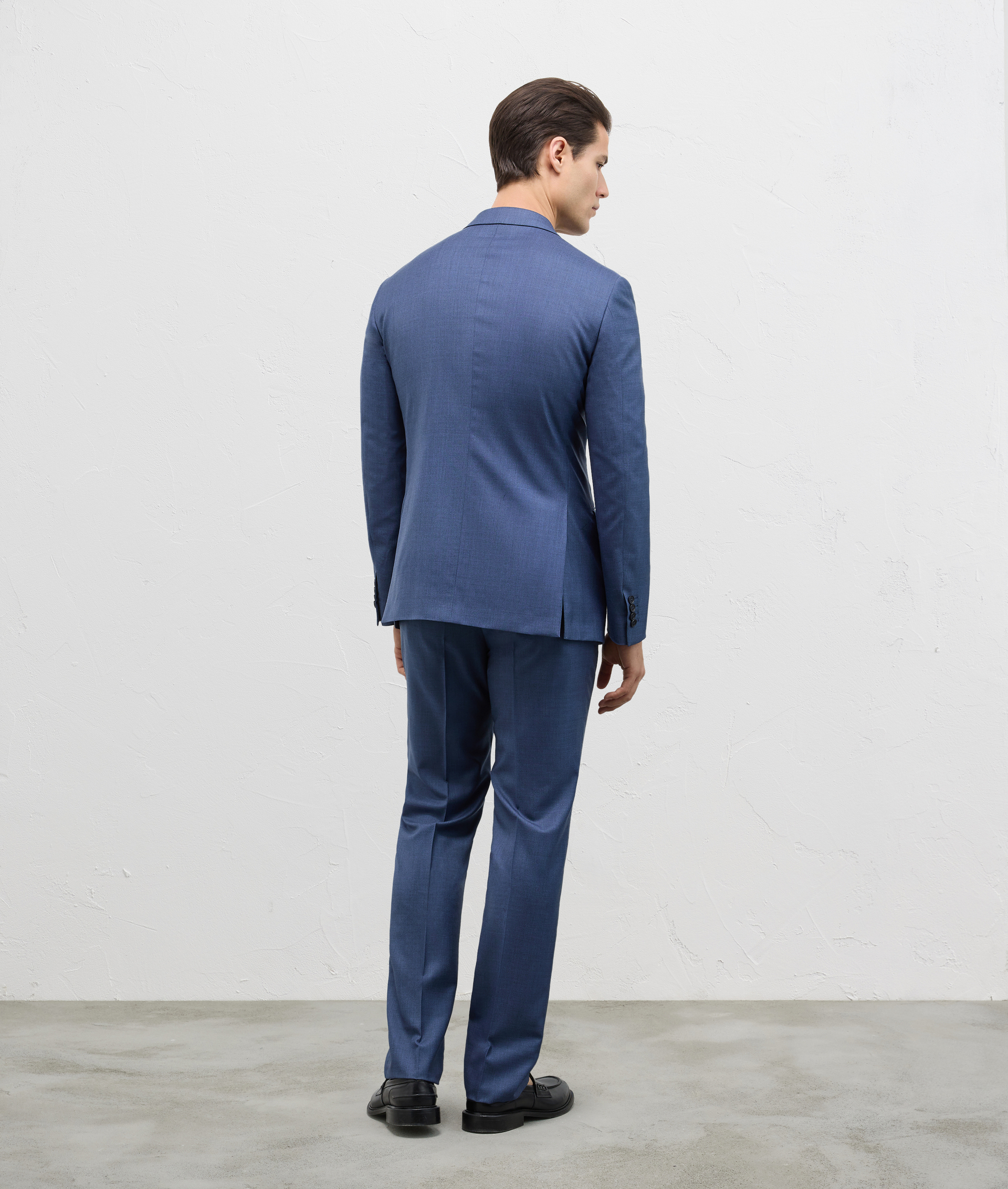 Vicenza Suit In Wool And Silk Blue | Pal Zileri