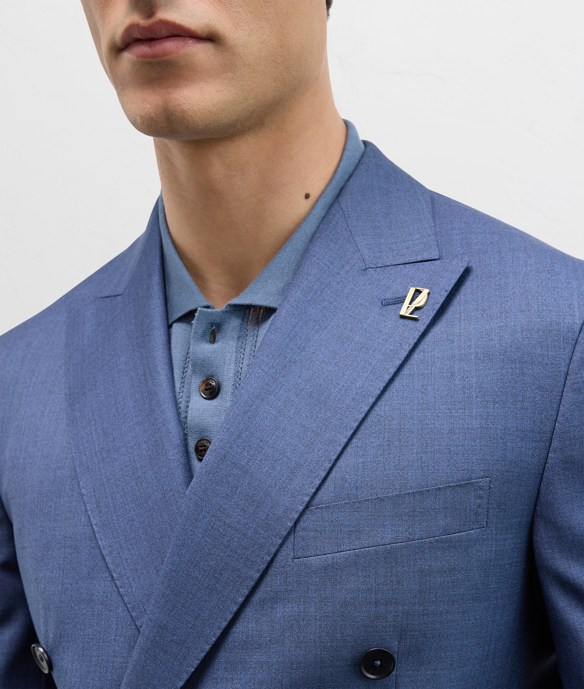 Vicenza Suit In Wool And Silk Blue | Pal Zileri