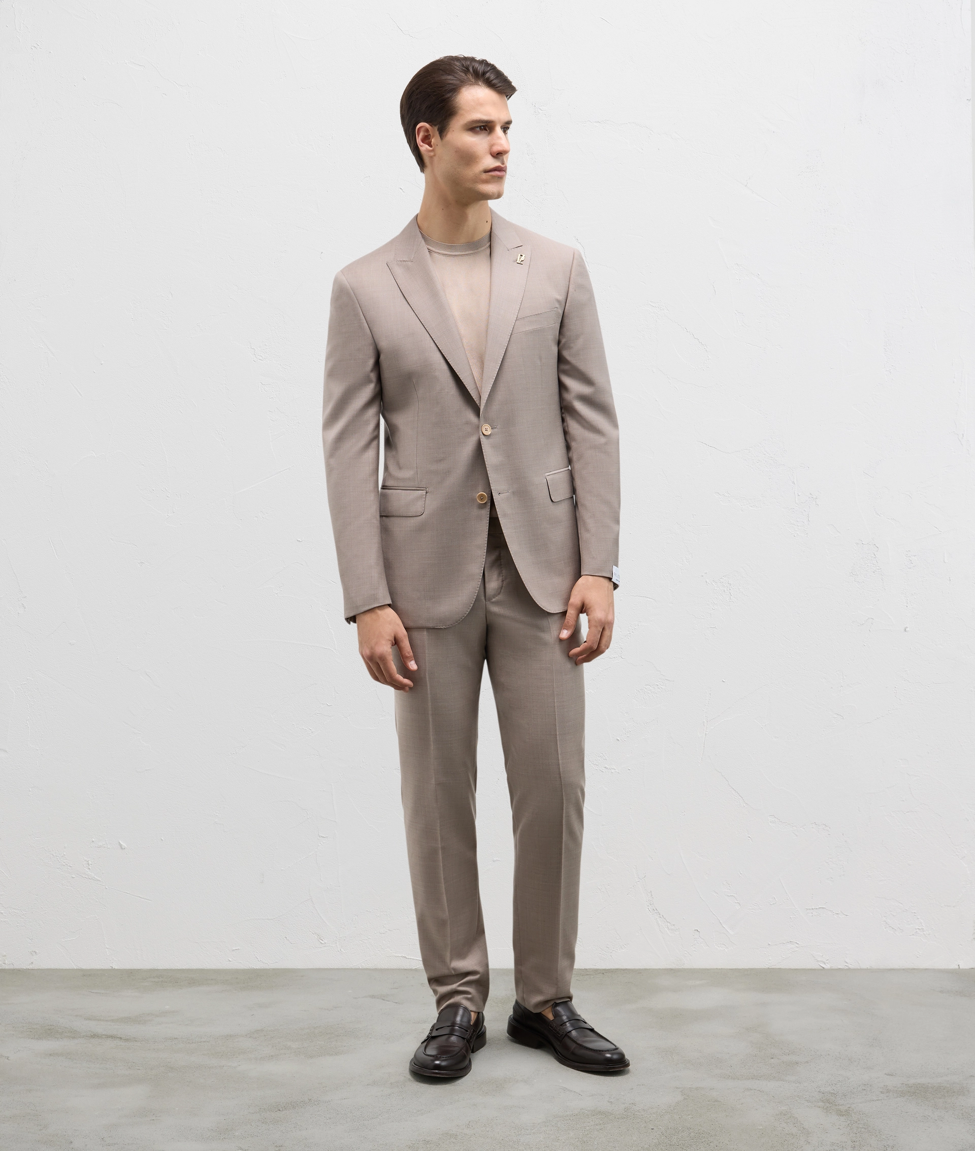Vicenza Suit In Pure Wool 130'S Light Brown | Pal Zileri