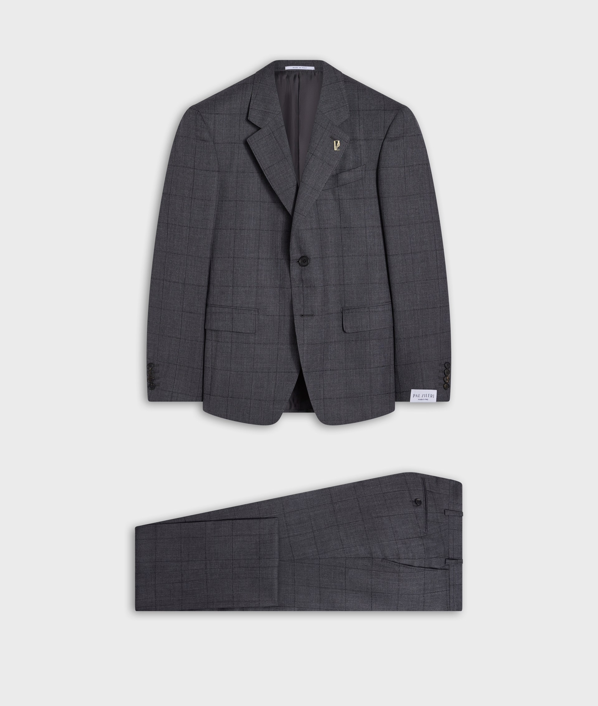 Club Suit In Pure Wool Dark Grey | Pal Zileri