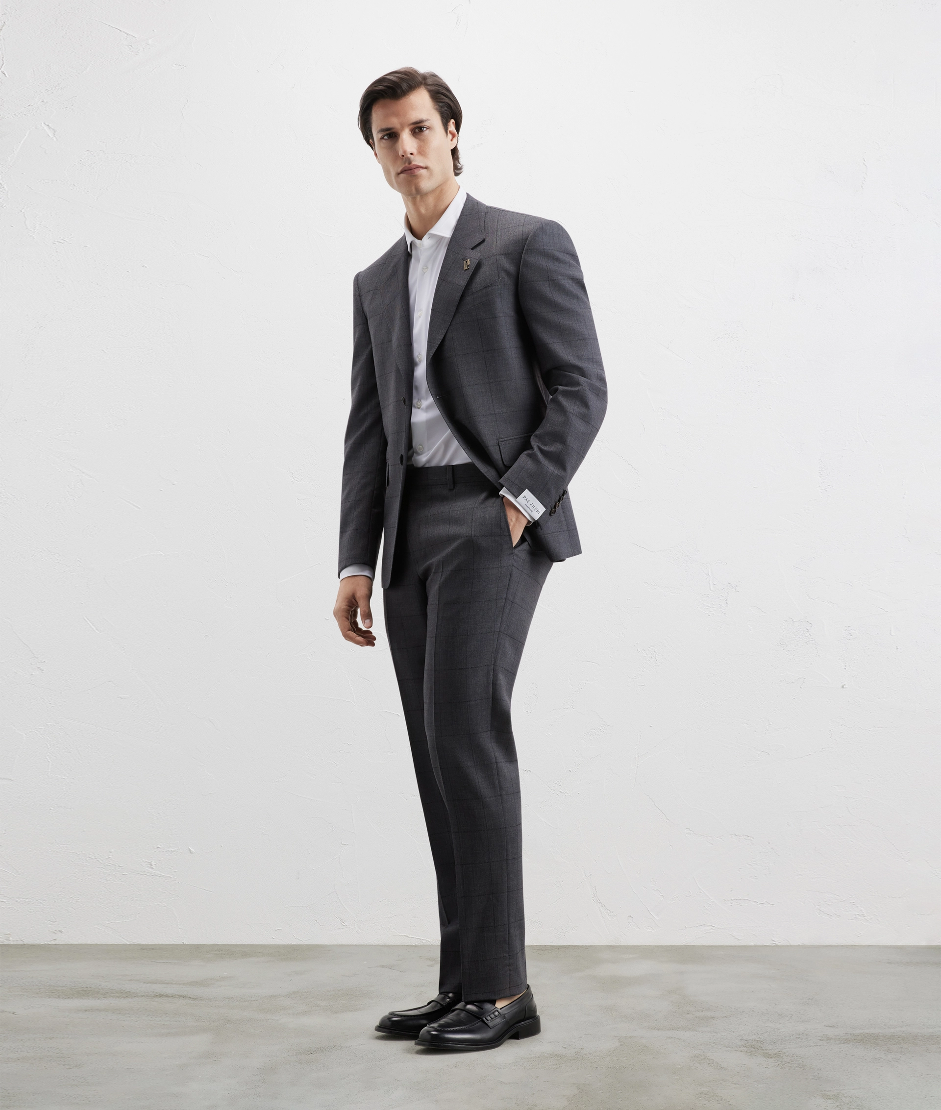 Club Suit In Pure Wool Dark Grey | Pal Zileri