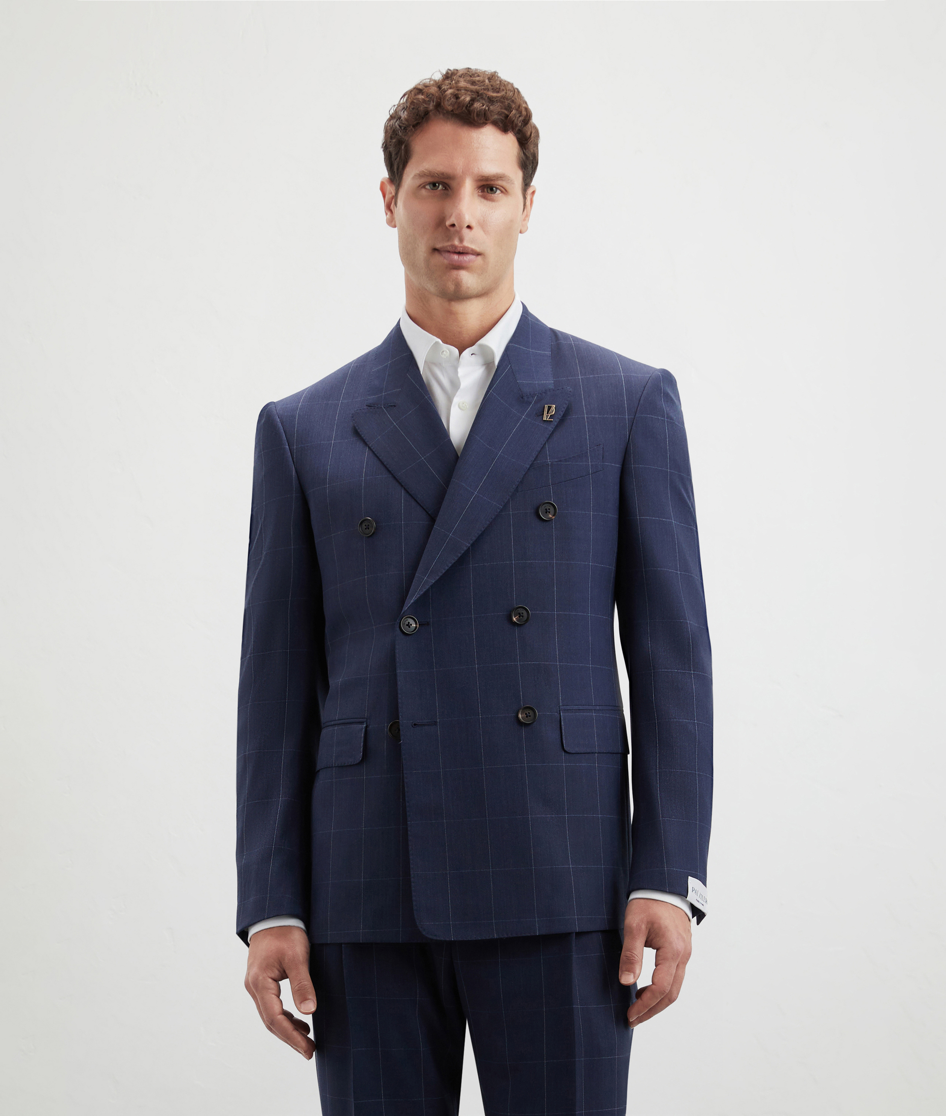Club Double-Breasted Suit In Pure Wool 130'S Blue Navy | Pal Zileri