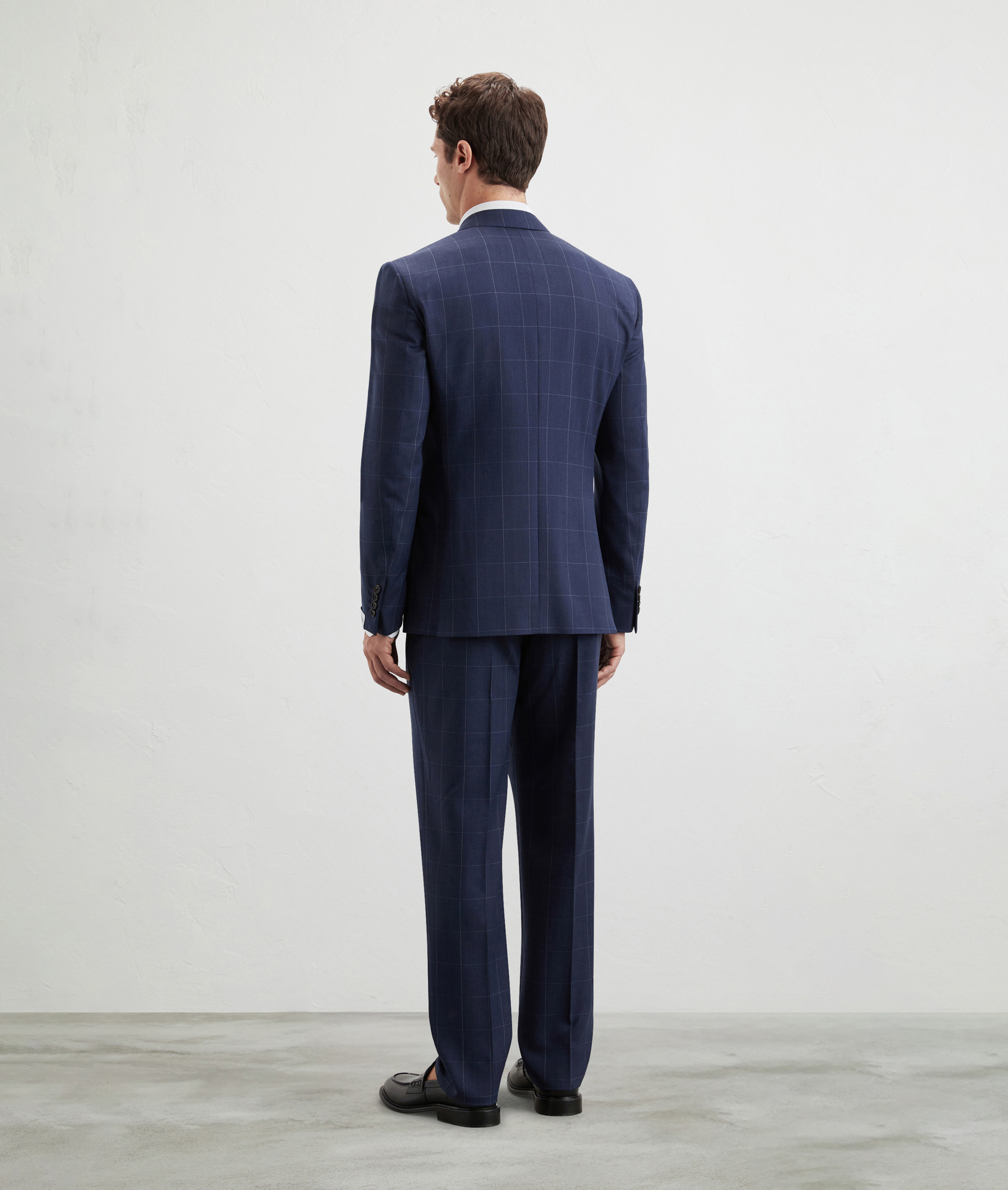 Club Double-Breasted Suit In Pure Wool 130'S Blue Navy | Pal Zileri