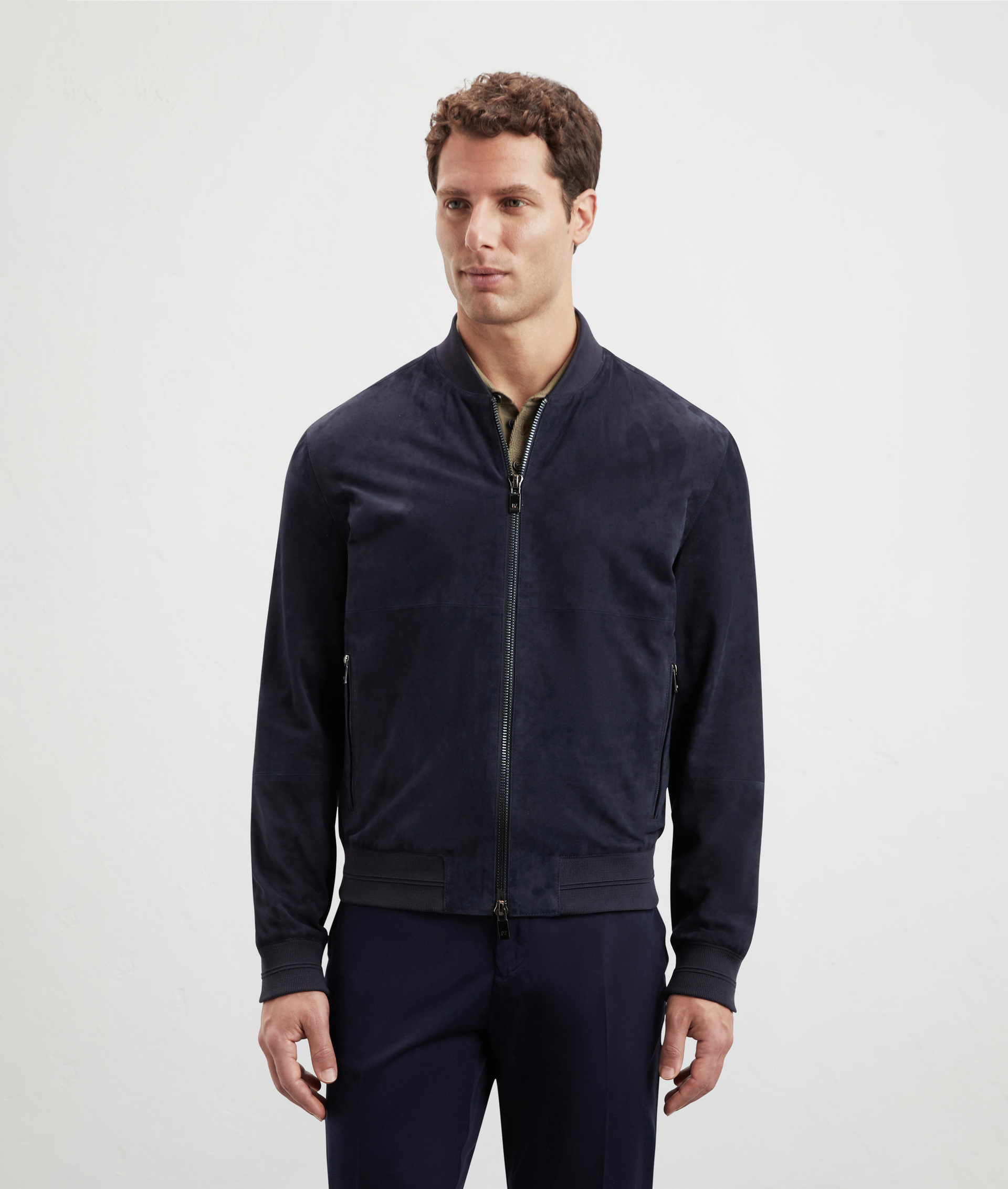 Ultra Light Suede Bomber Blue Navy | Pal Zileri