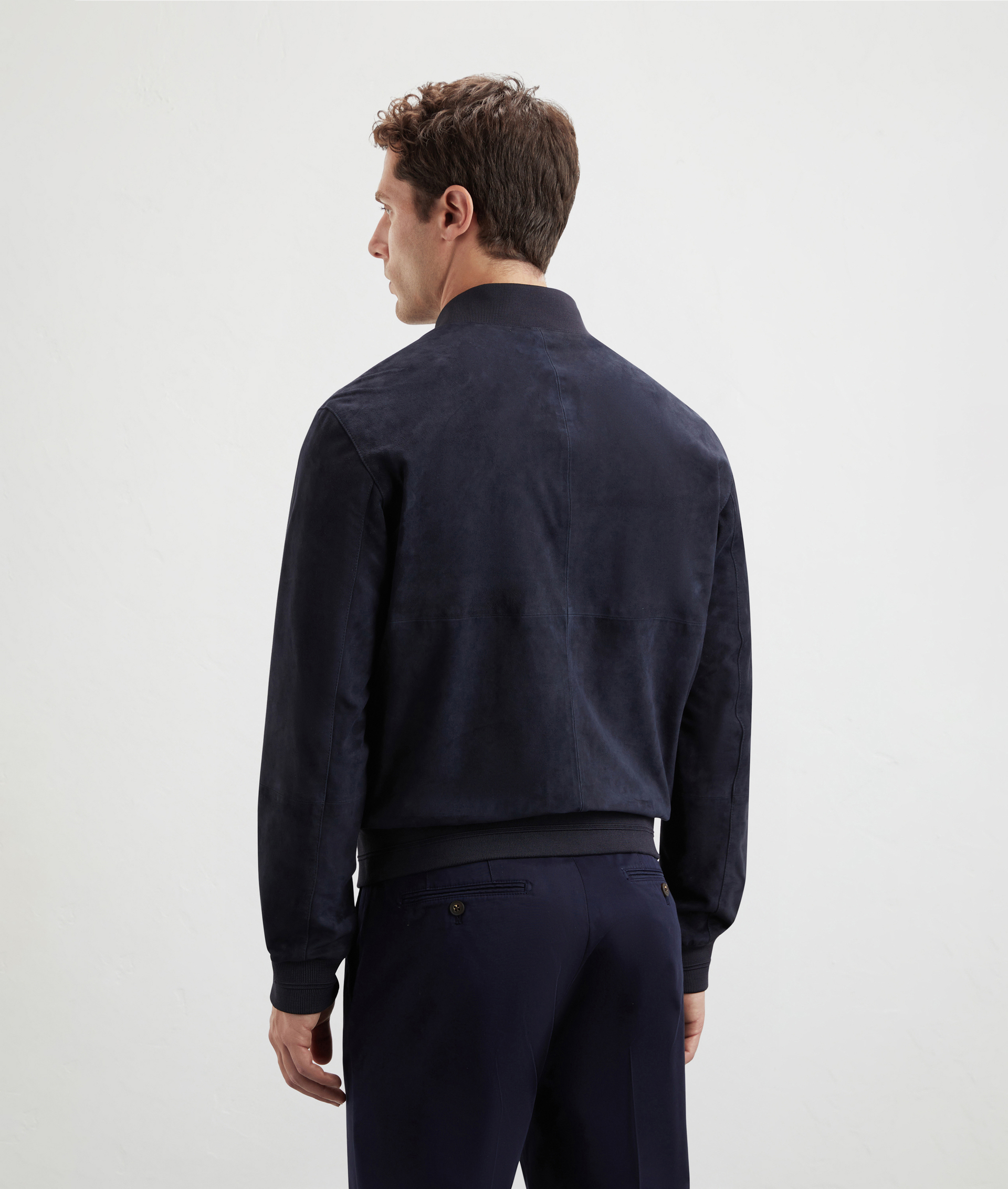 Ultra Light Suede Bomber Blue Navy | Pal Zileri