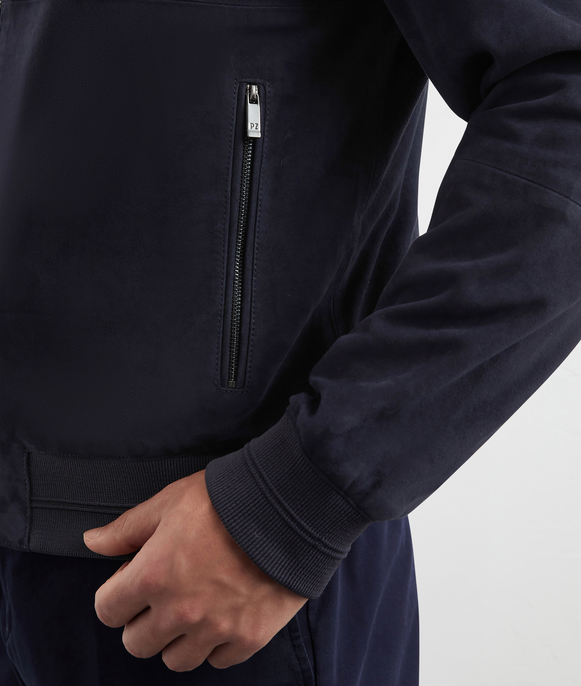 Ultra Light Suede Bomber Blue Navy | Pal Zileri