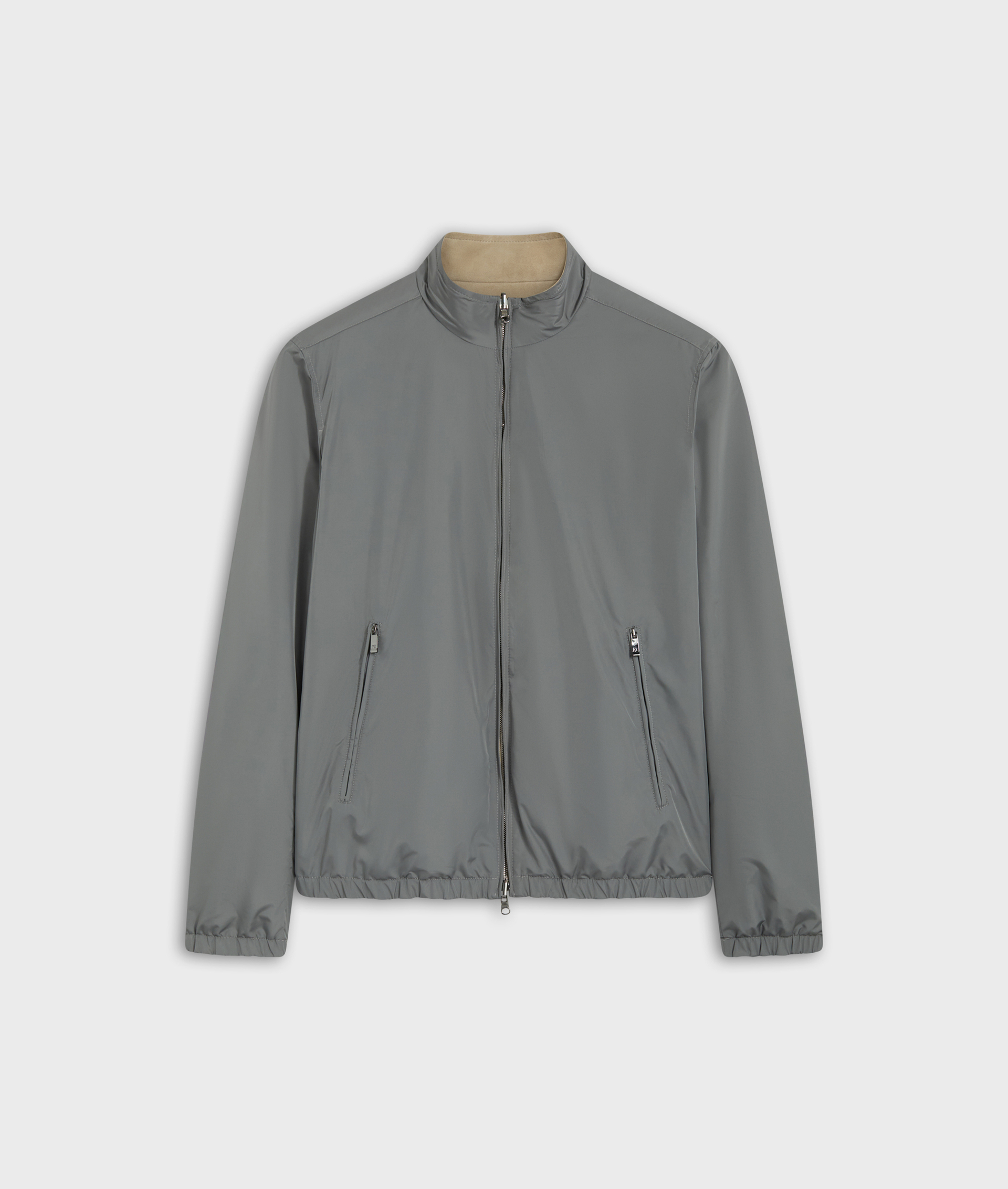 Reversible Bomber In Suede And Technical Fabric Light Brown | Pal Zileri