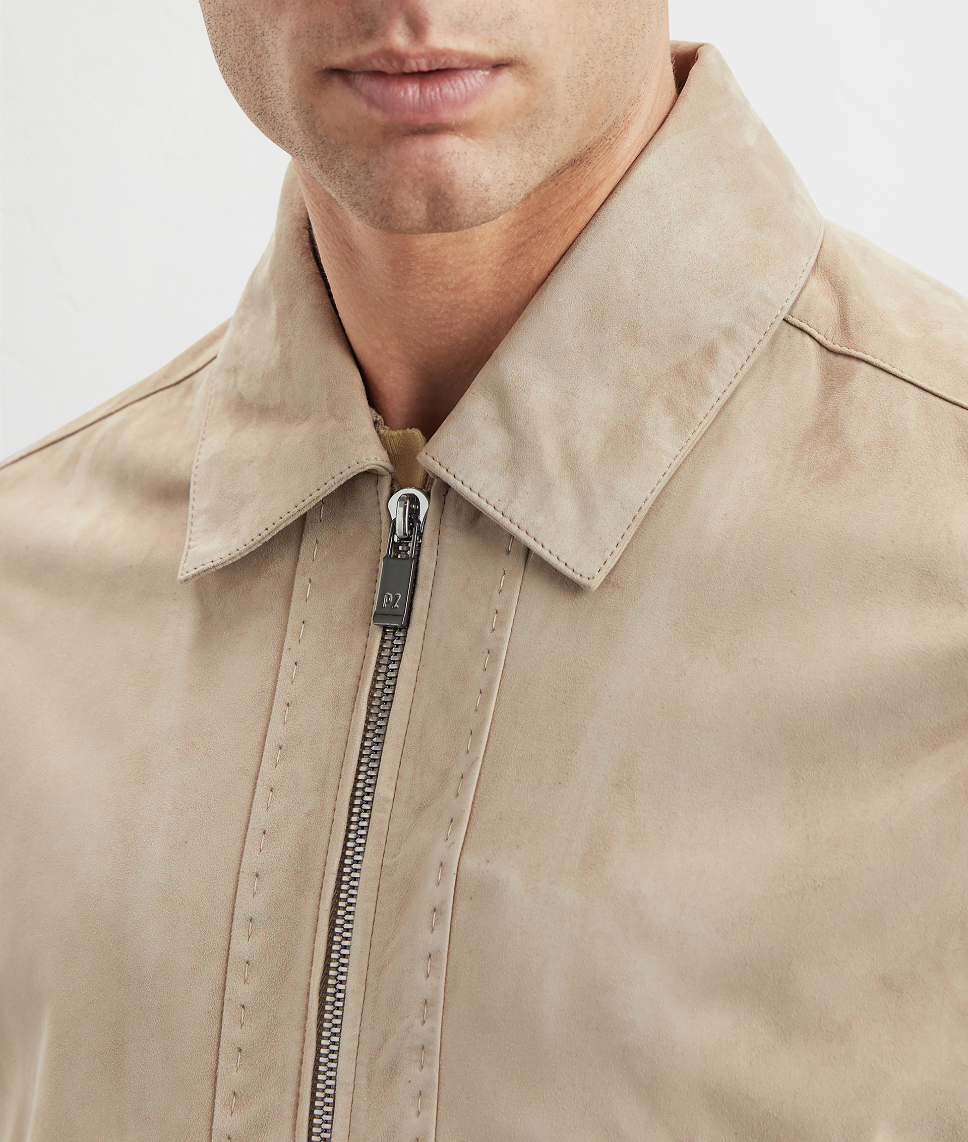 Jacket In Suede Light Brown | Pal Zileri