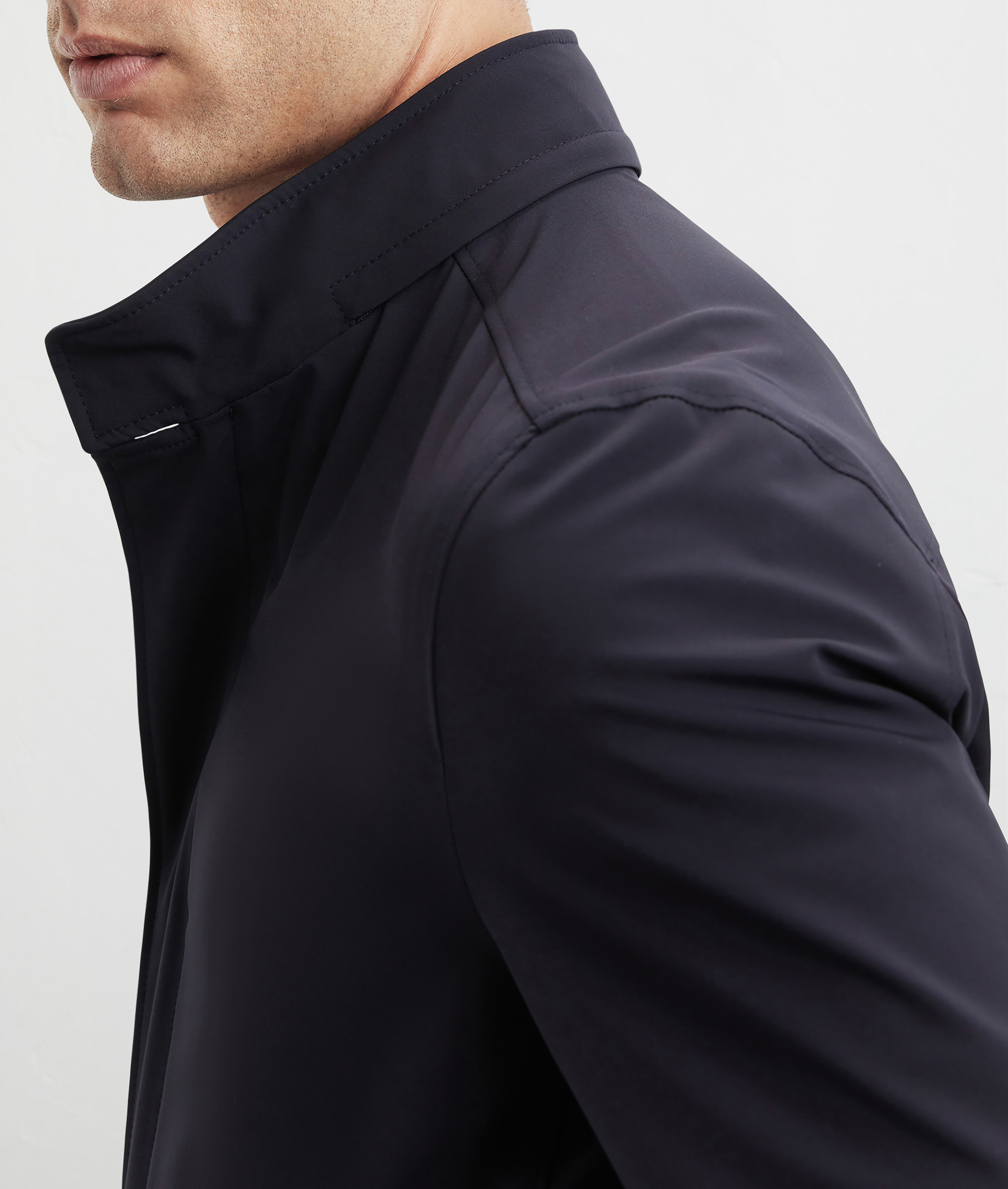 Field Jacket In Technical Stretch Fabric Navy Blue | Pal Zileri