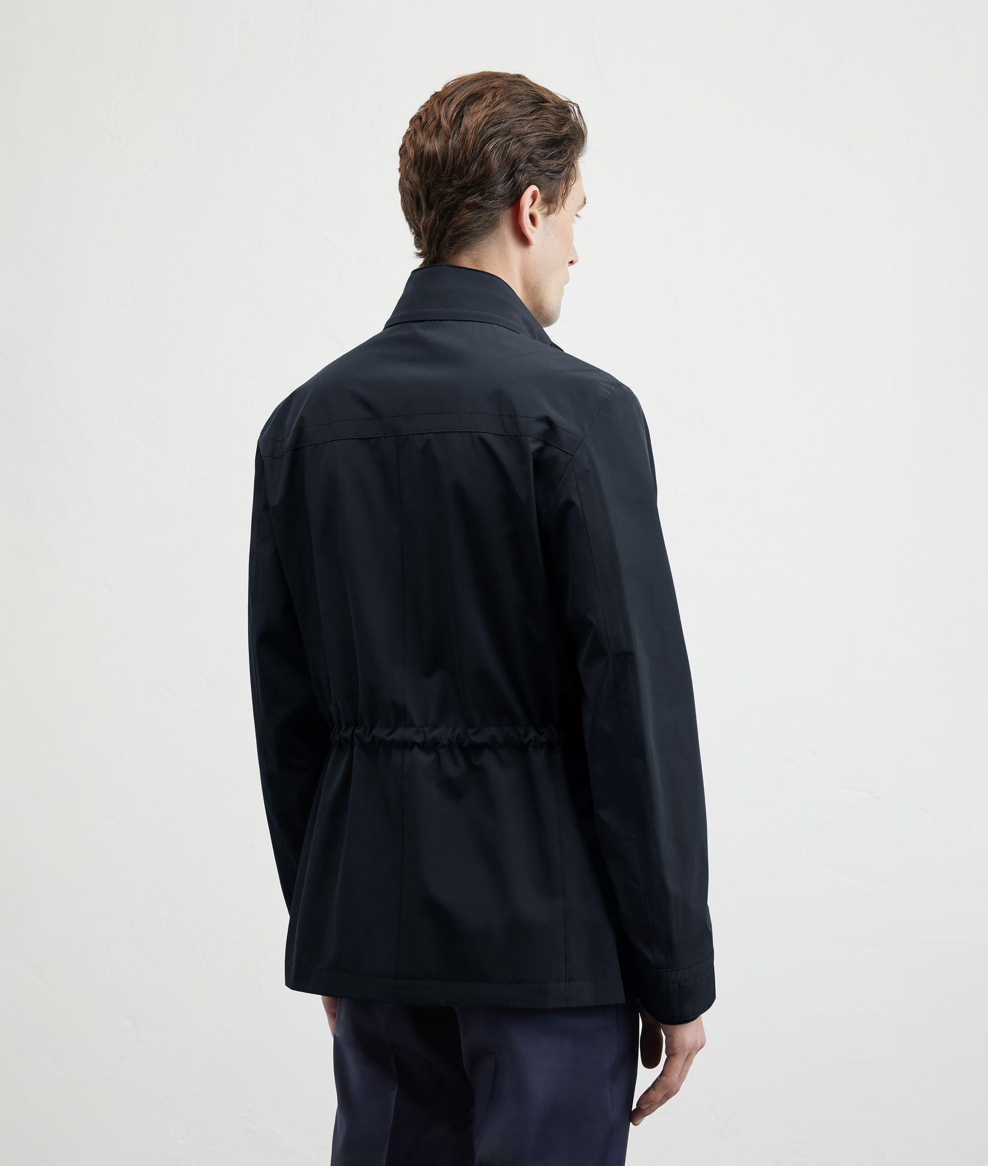Field Jacket In Technical Fabric Cotton Effect Blue Navy | Pal Zileri