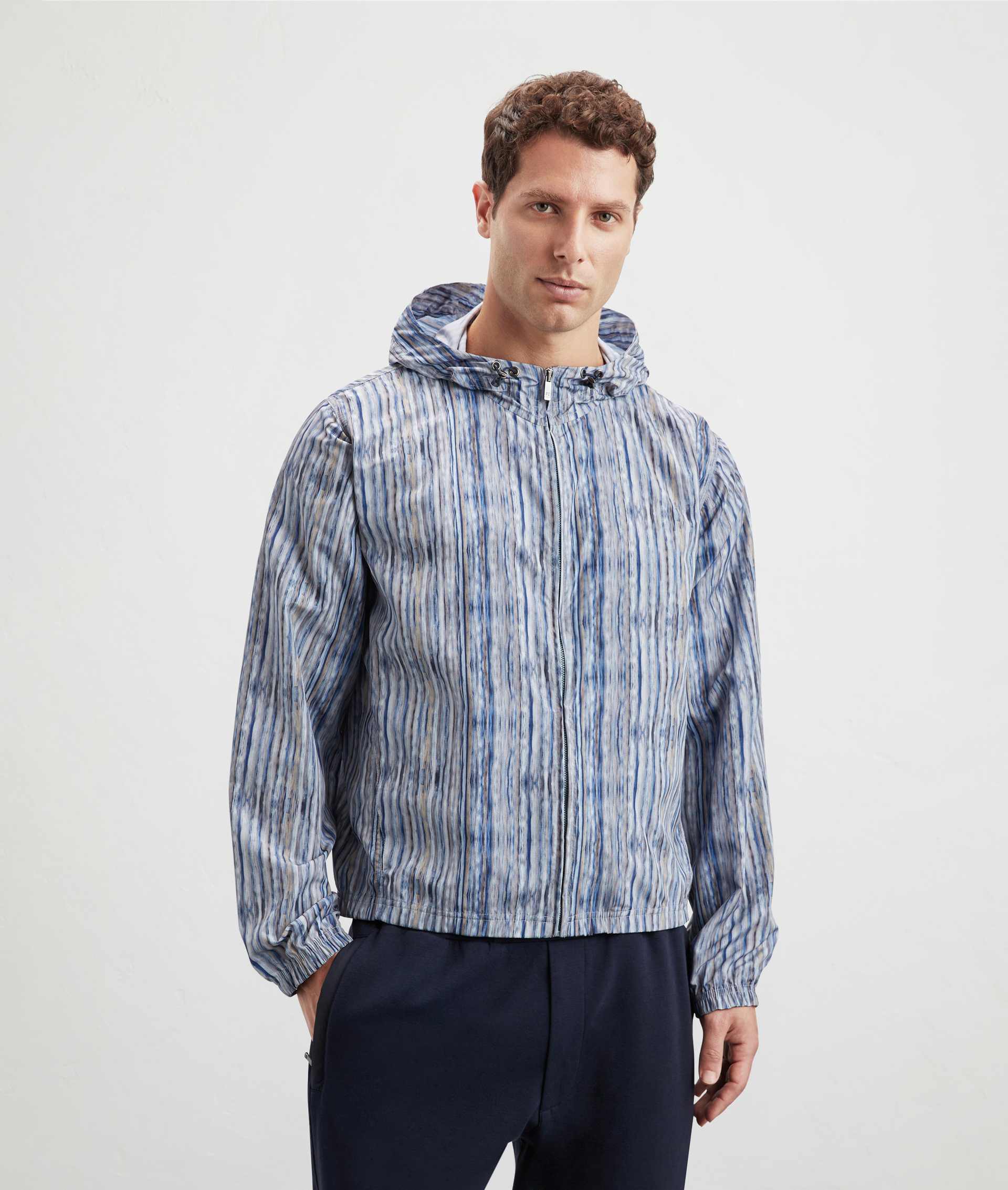 Waterproof Jacket In Technical Fabric Blue | Pal Zileri