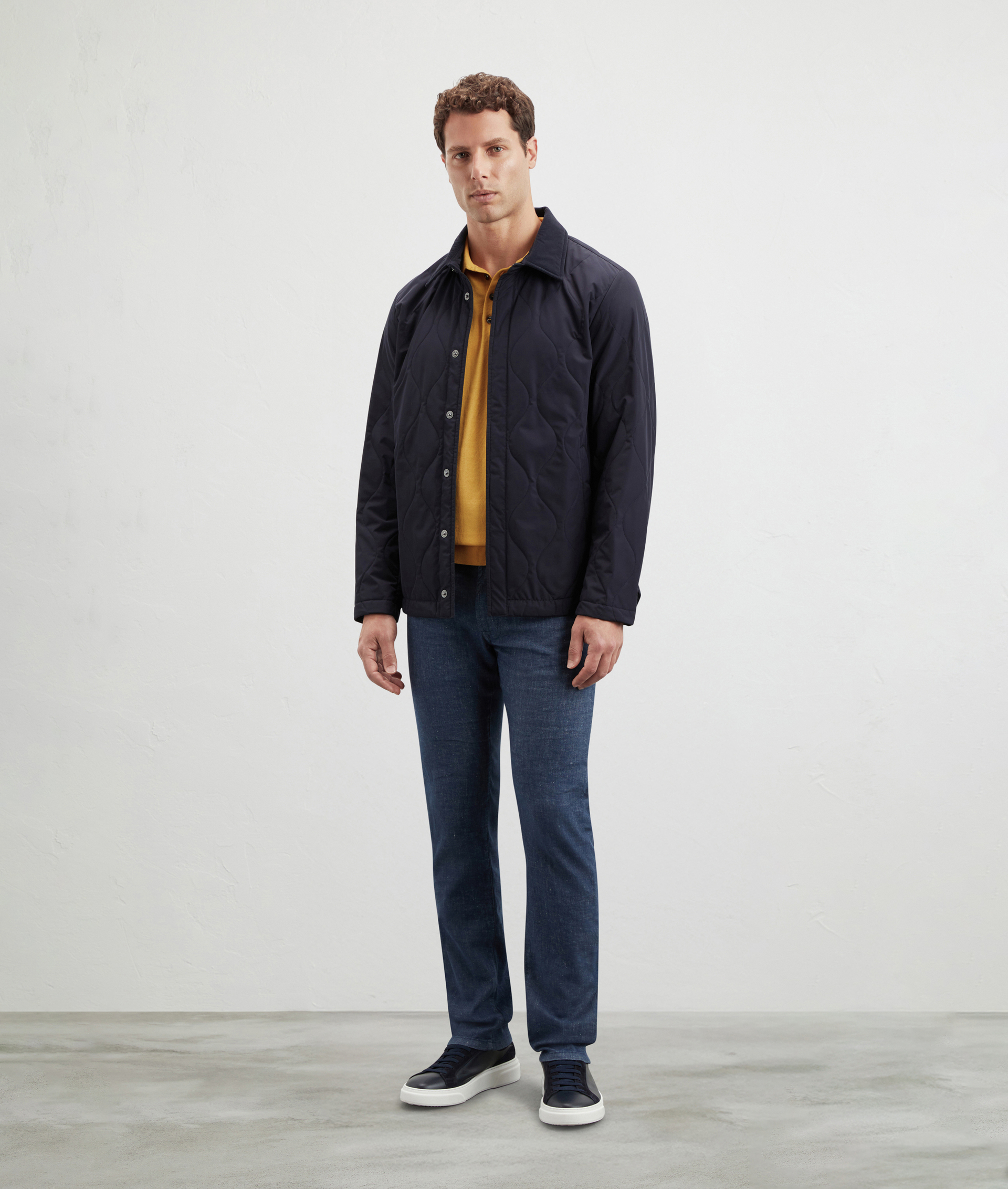 Padded Overshirt Blue Navy | Pal Zileri