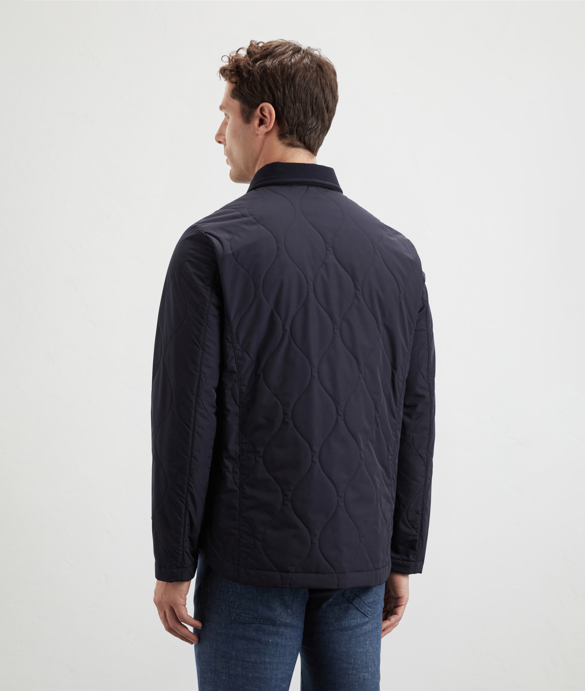 Padded Overshirt Blue Navy | Pal Zileri