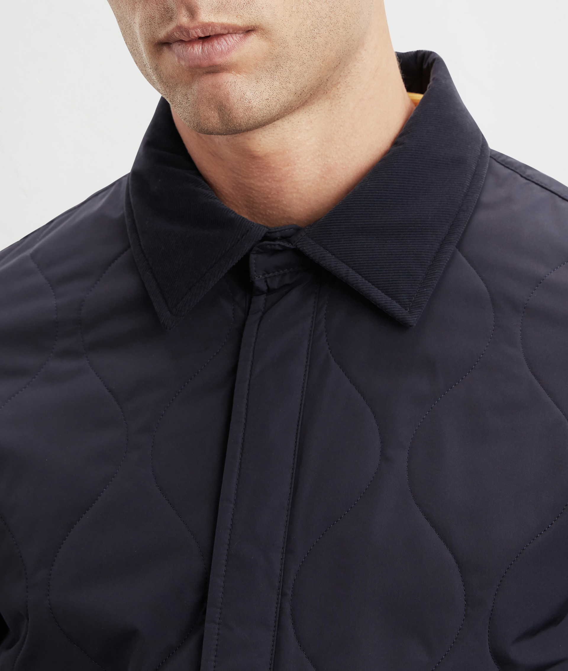 Padded Overshirt Blue Navy | Pal Zileri