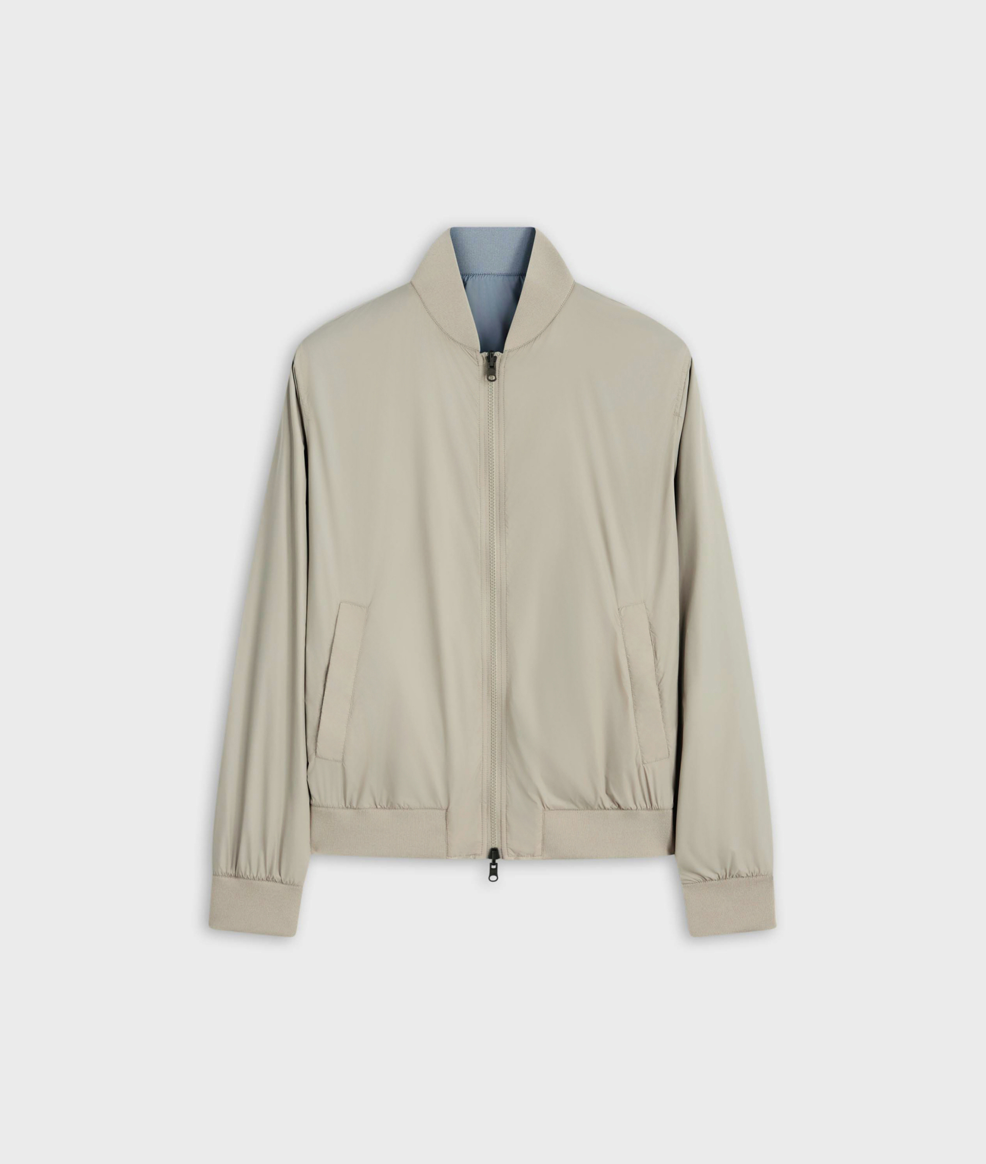 Bomber In Nylon Reversibile Bicolore Marrone Chiaro | Pal Zileri