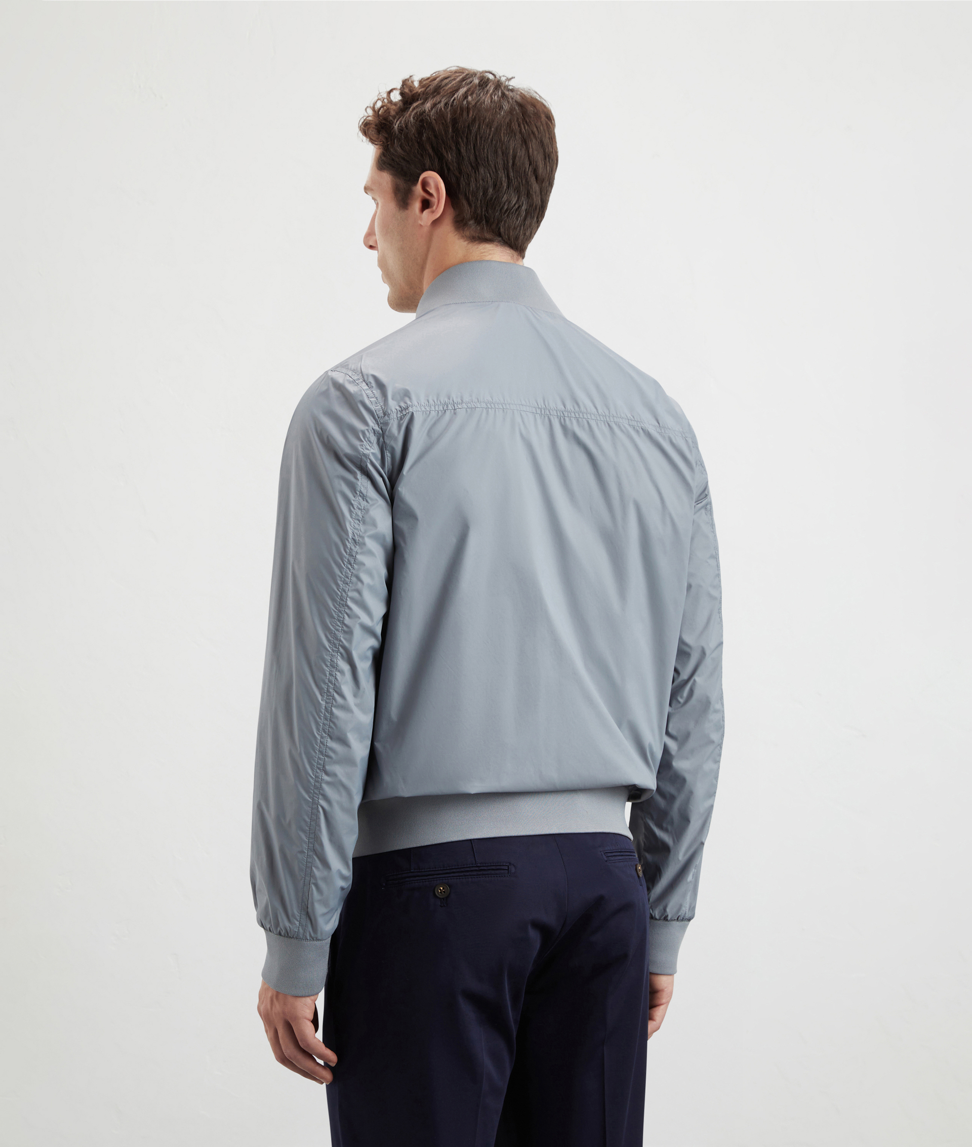 Bomber In Nylon Reversibile Bicolore Marrone Chiaro | Pal Zileri