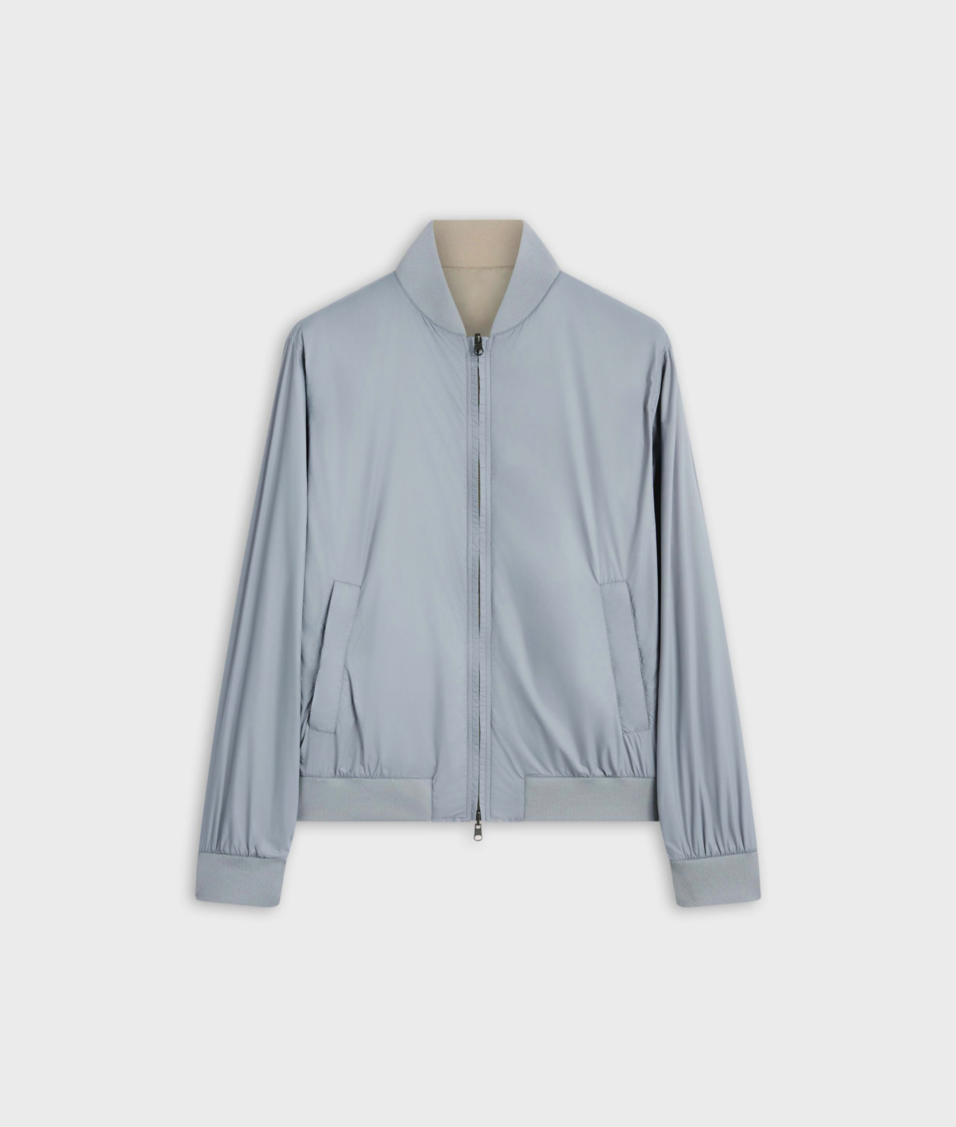Bomber In Nylon Reversibile Bicolore Marrone Chiaro | Pal Zileri