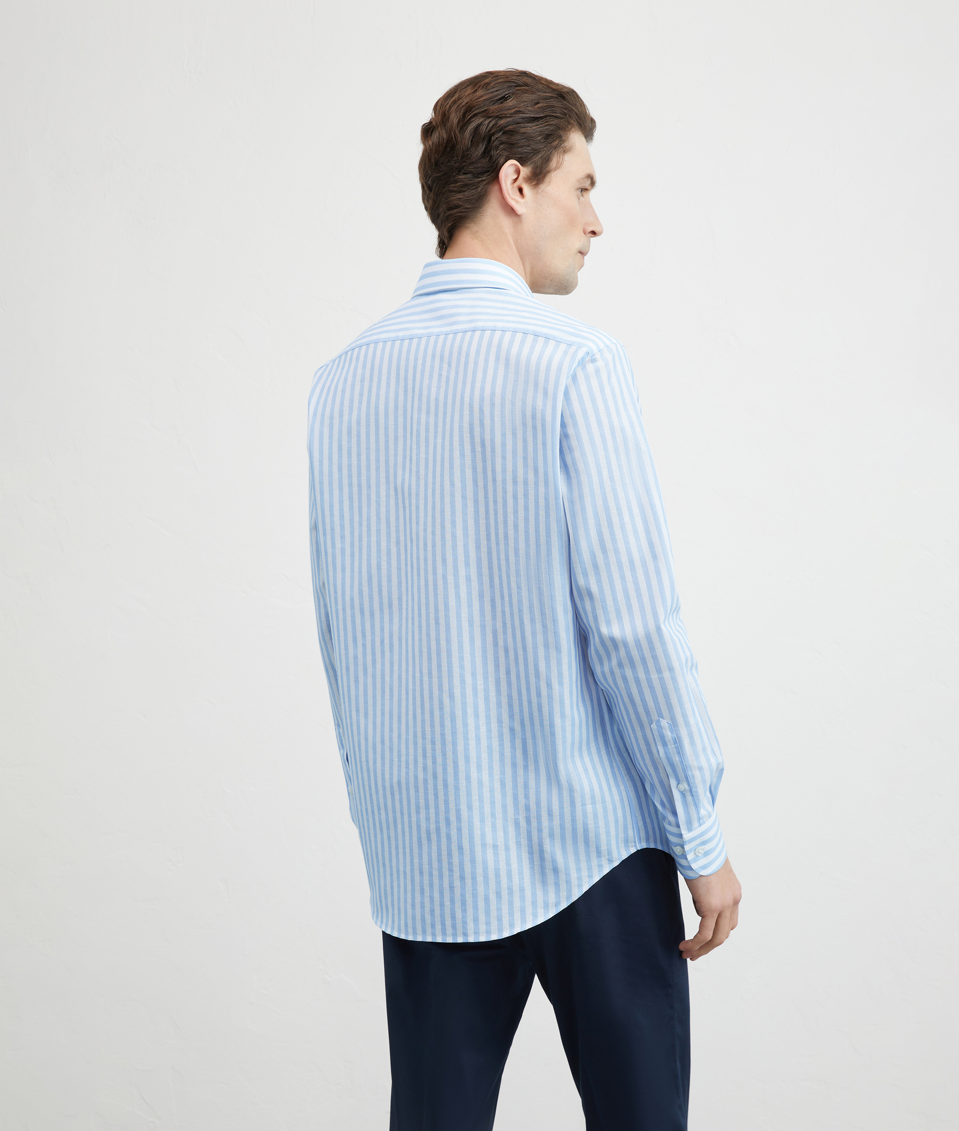Shirt In Cotton And Linen Light Blue | Pal Zileri