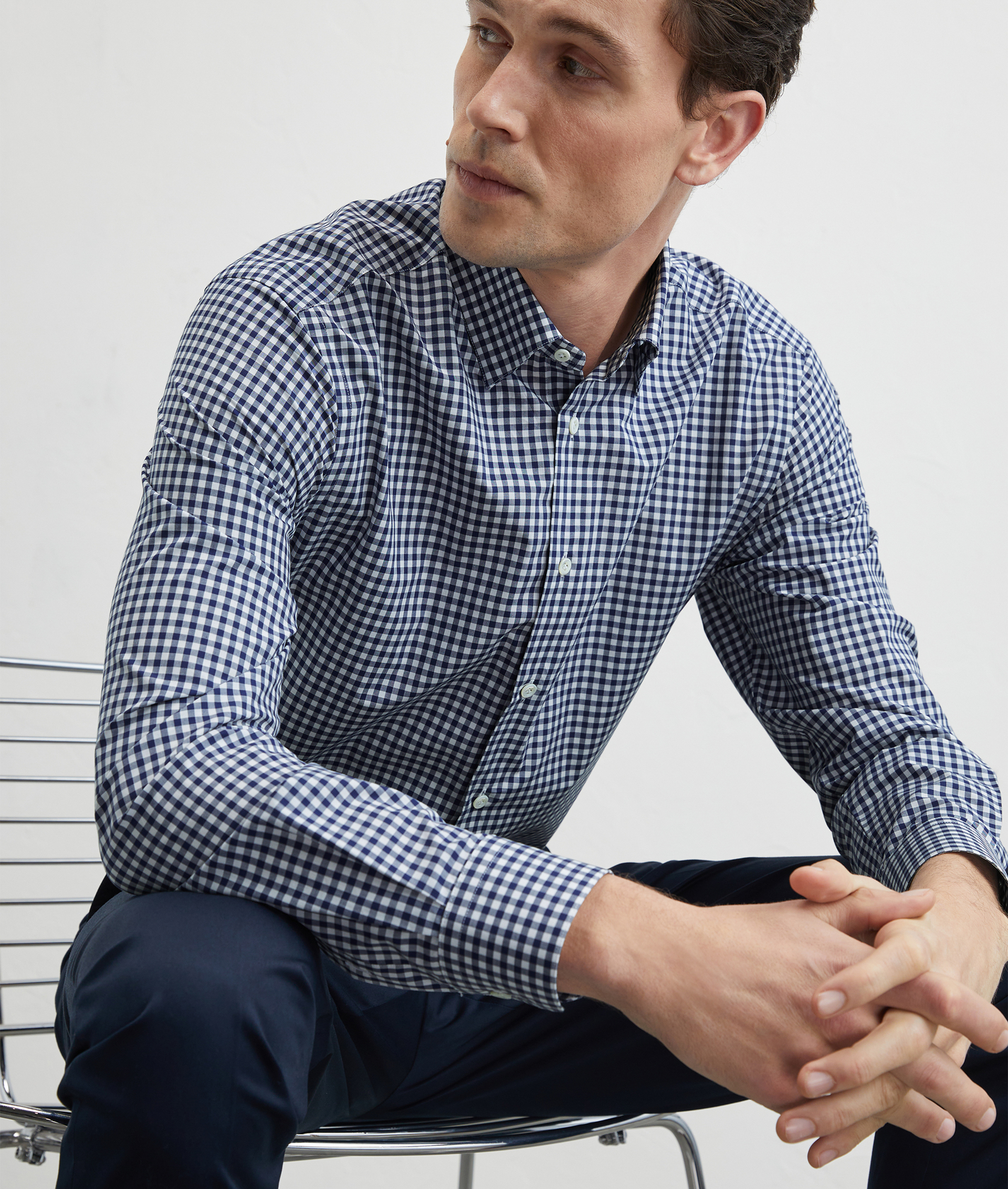Camicia In Puro Cotone Collo Pisa Blu Navy | Pal Zileri