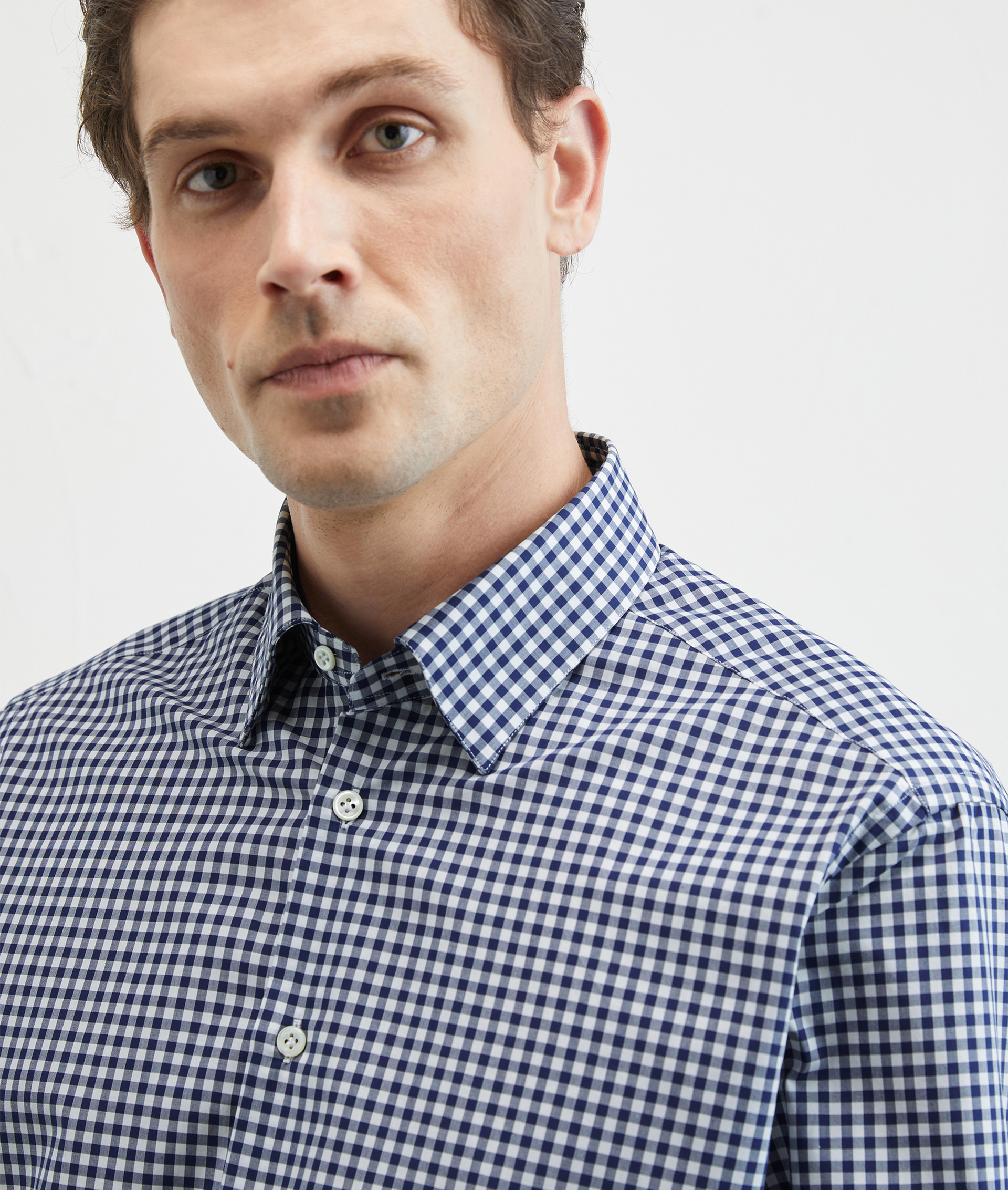 Camicia In Puro Cotone Collo Pisa Blu Navy | Pal Zileri