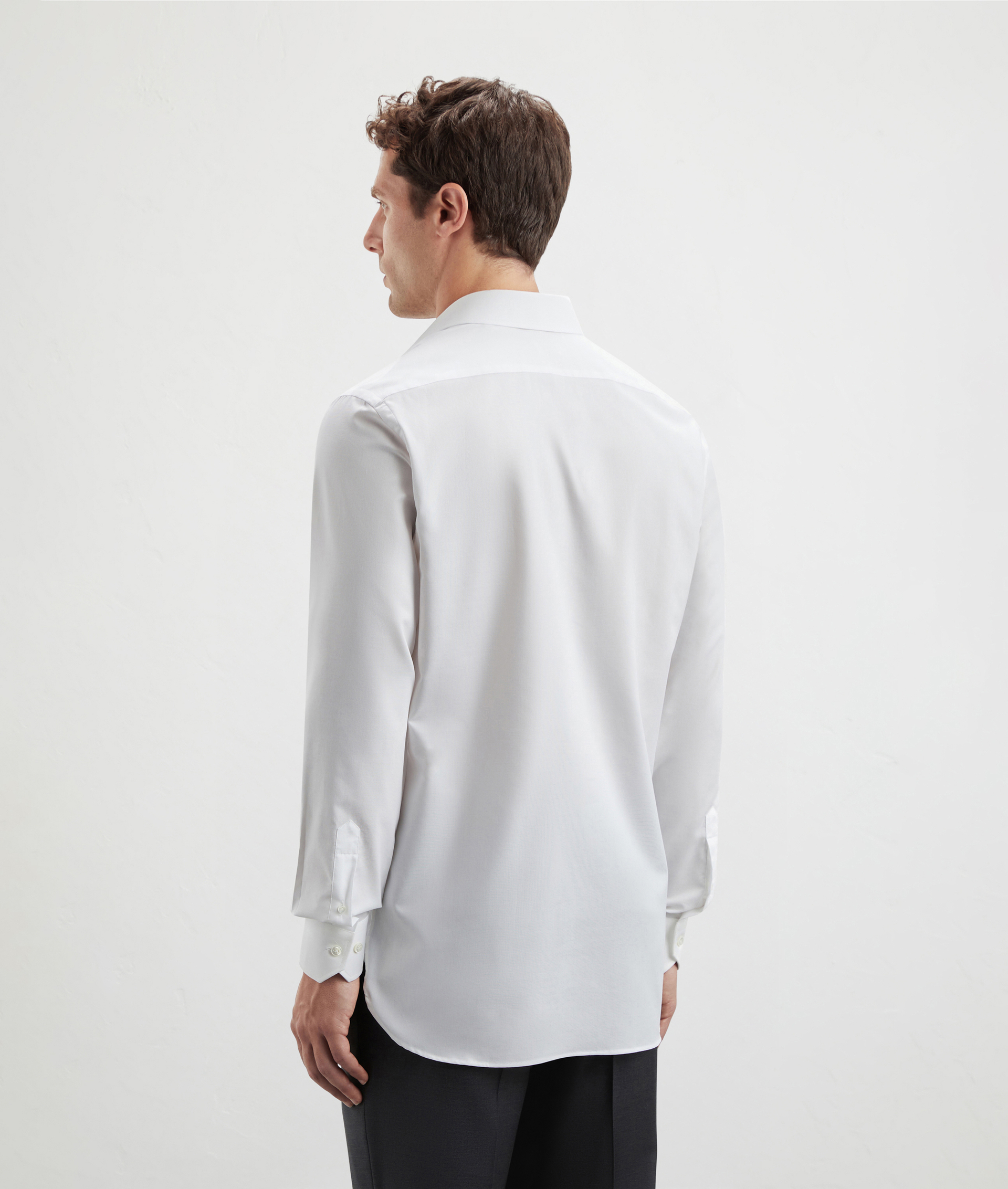 Shirt In Pure Cotton Milano Collar White | Pal Zileri
