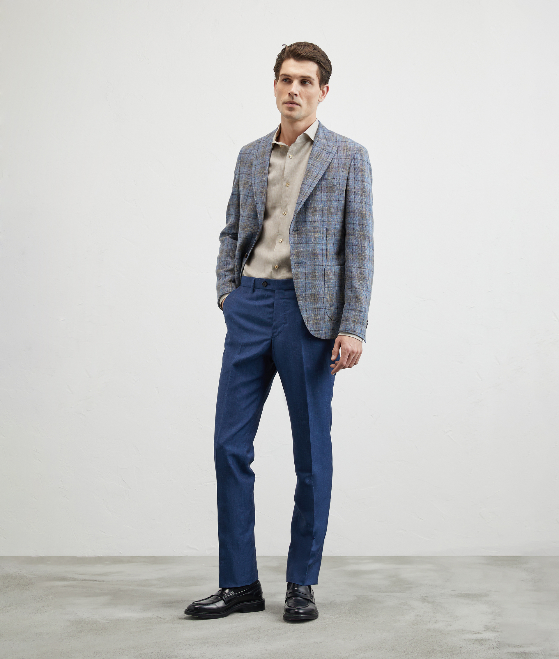 Camicia In Lino Collo Palermo Marrone Chiaro | Pal Zileri
