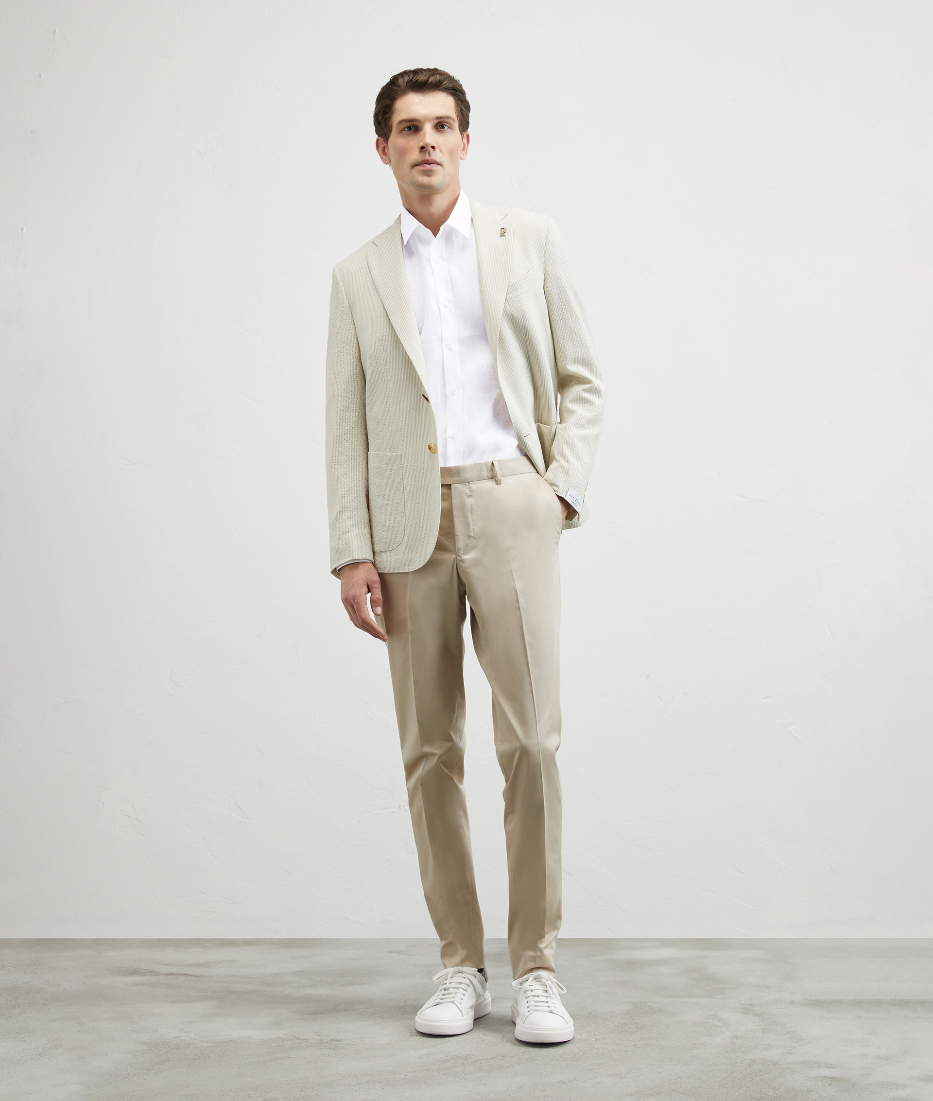 Linen Shirt Bologna Collar White | Pal Zileri