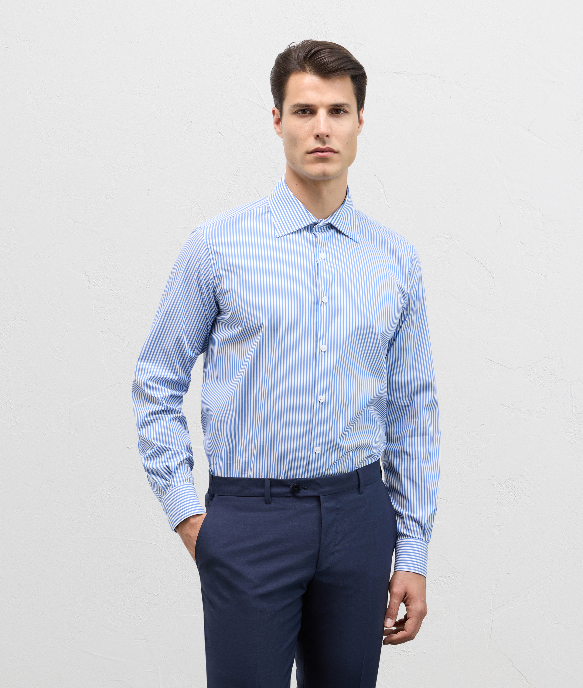 Shirt with Milano collar blue | Pal Zileri