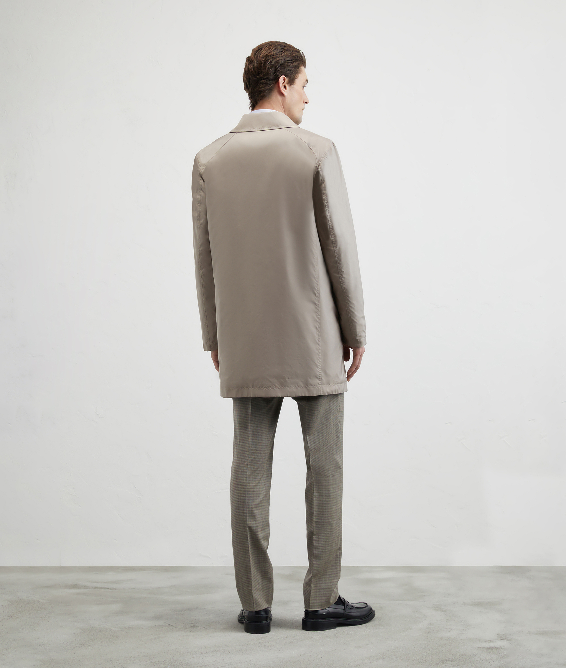 Reversible Rain Coat In Technical Fabric Natural | Pal Zileri
