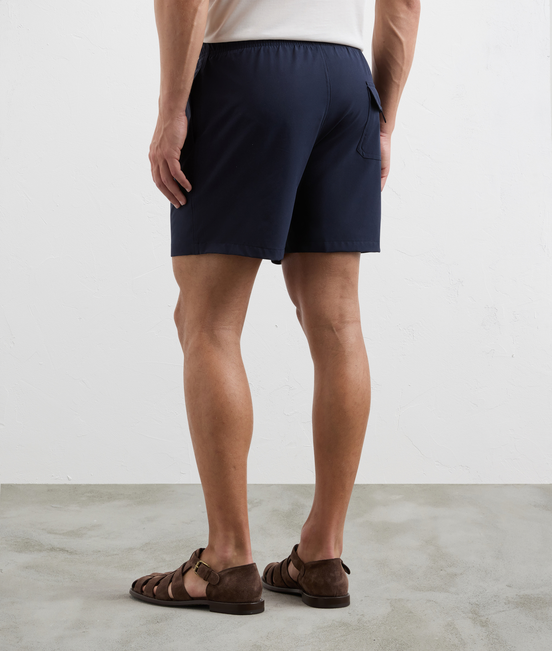 Swim Shorts In Stretch Nylon Blue Navy - Pal Zileri | Official Website