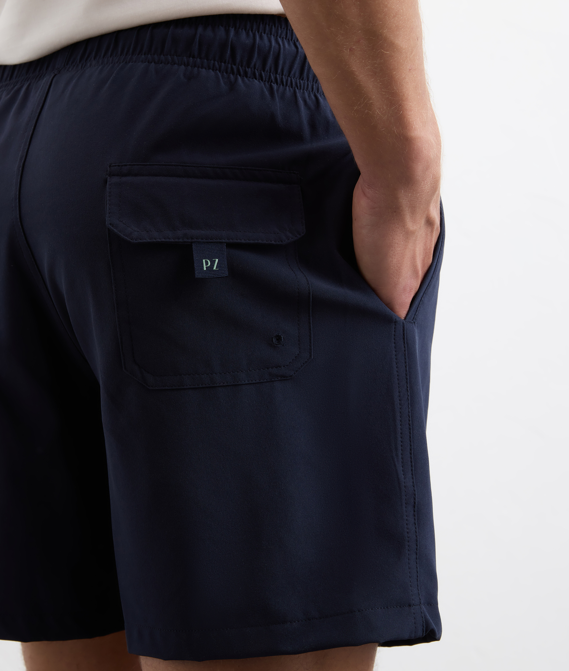 Swim Shorts In Stretch Nylon Blue Navy - Pal Zileri | Official Website